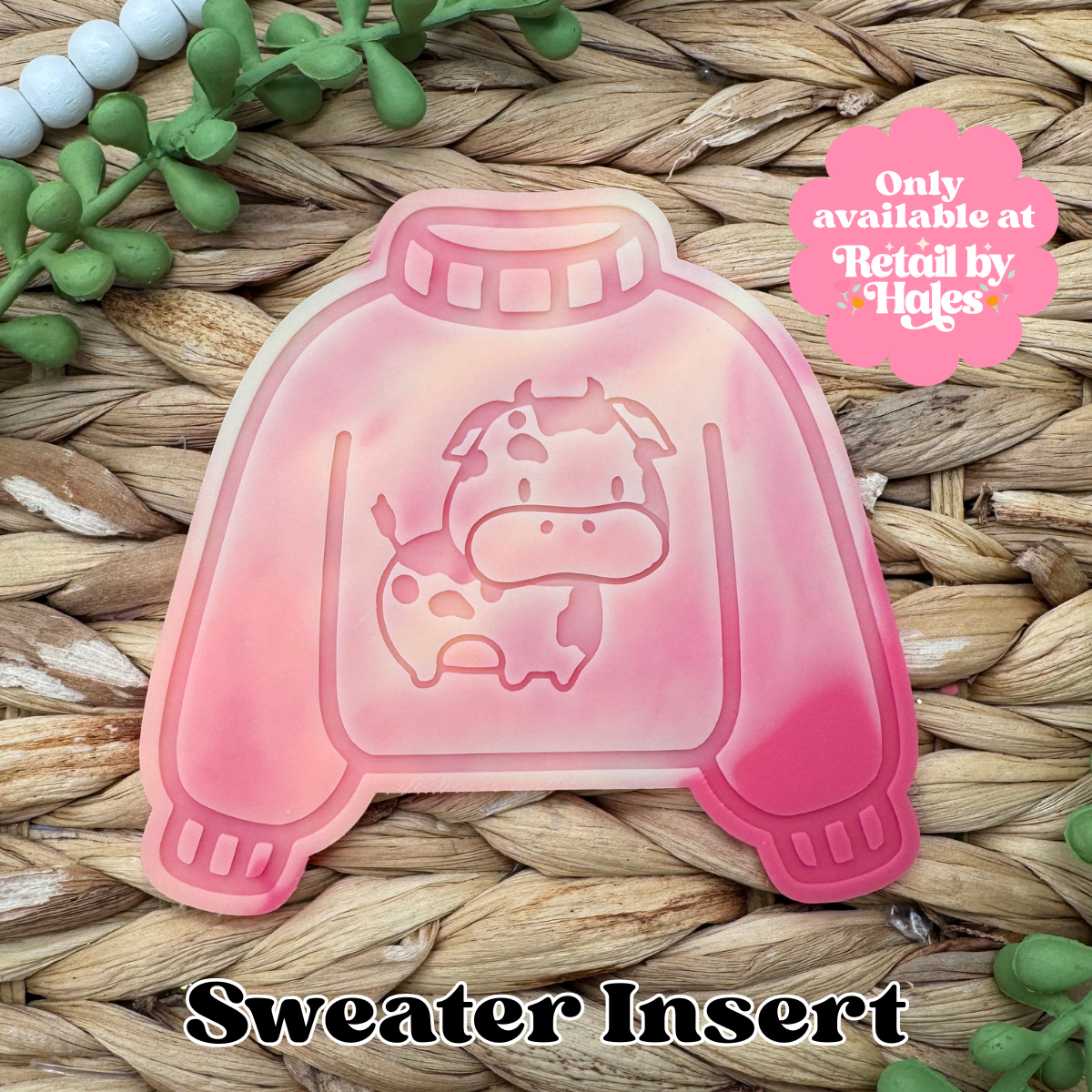 Cow Sweater Insert Freshie Mold