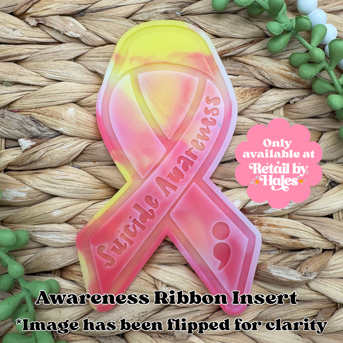 Suicide Awareness Ribbon Insert Freshie Mold