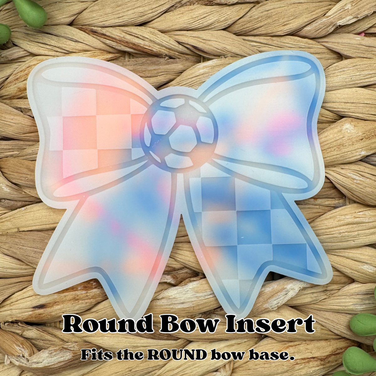 Soccer Bow Insert Freshie Mold