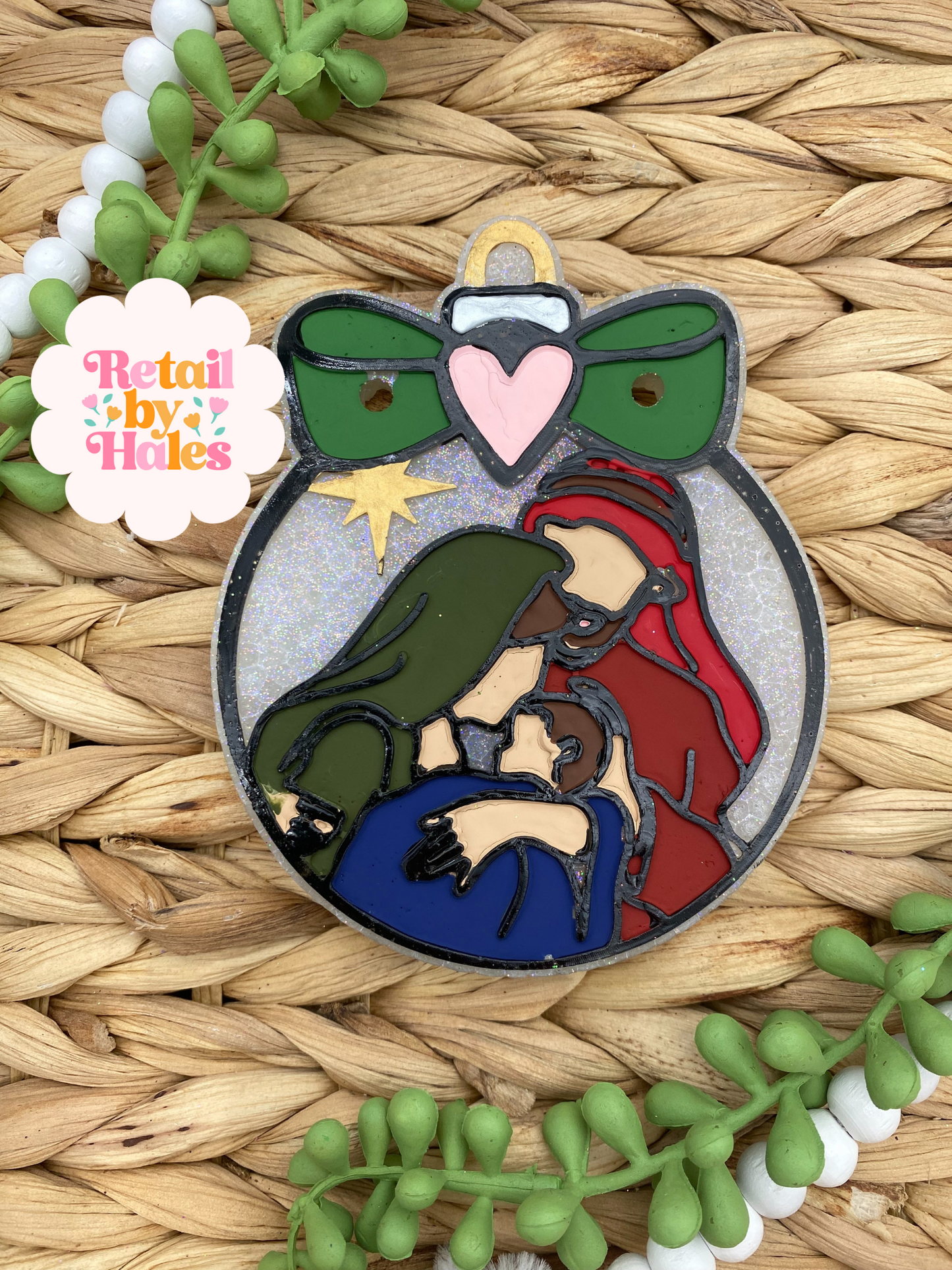 Joseph, Mary, & Jesus Nativity Christmas Ornament Insert Mold