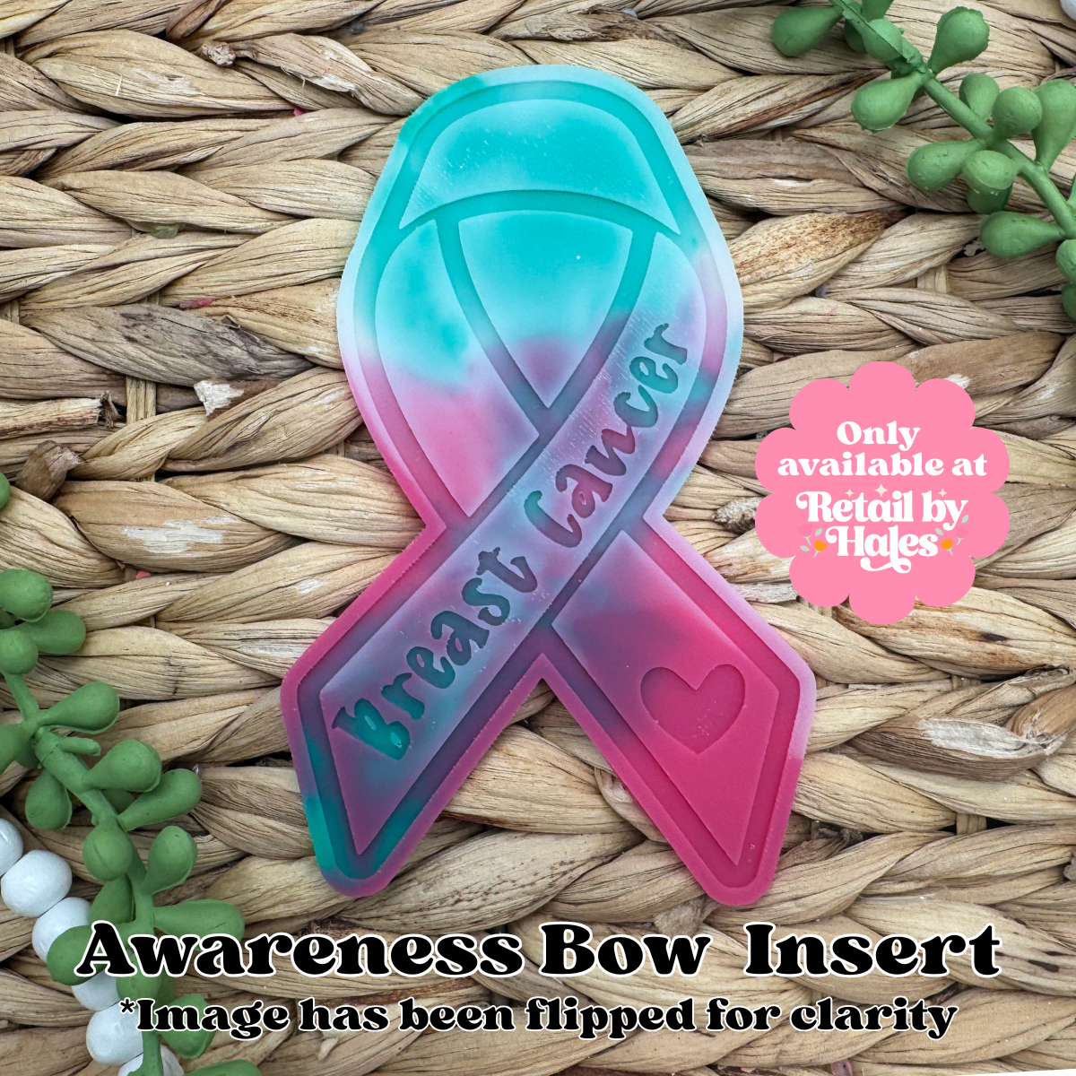 Breast Cancer Awareness Ribbon Insert Freshie Mold