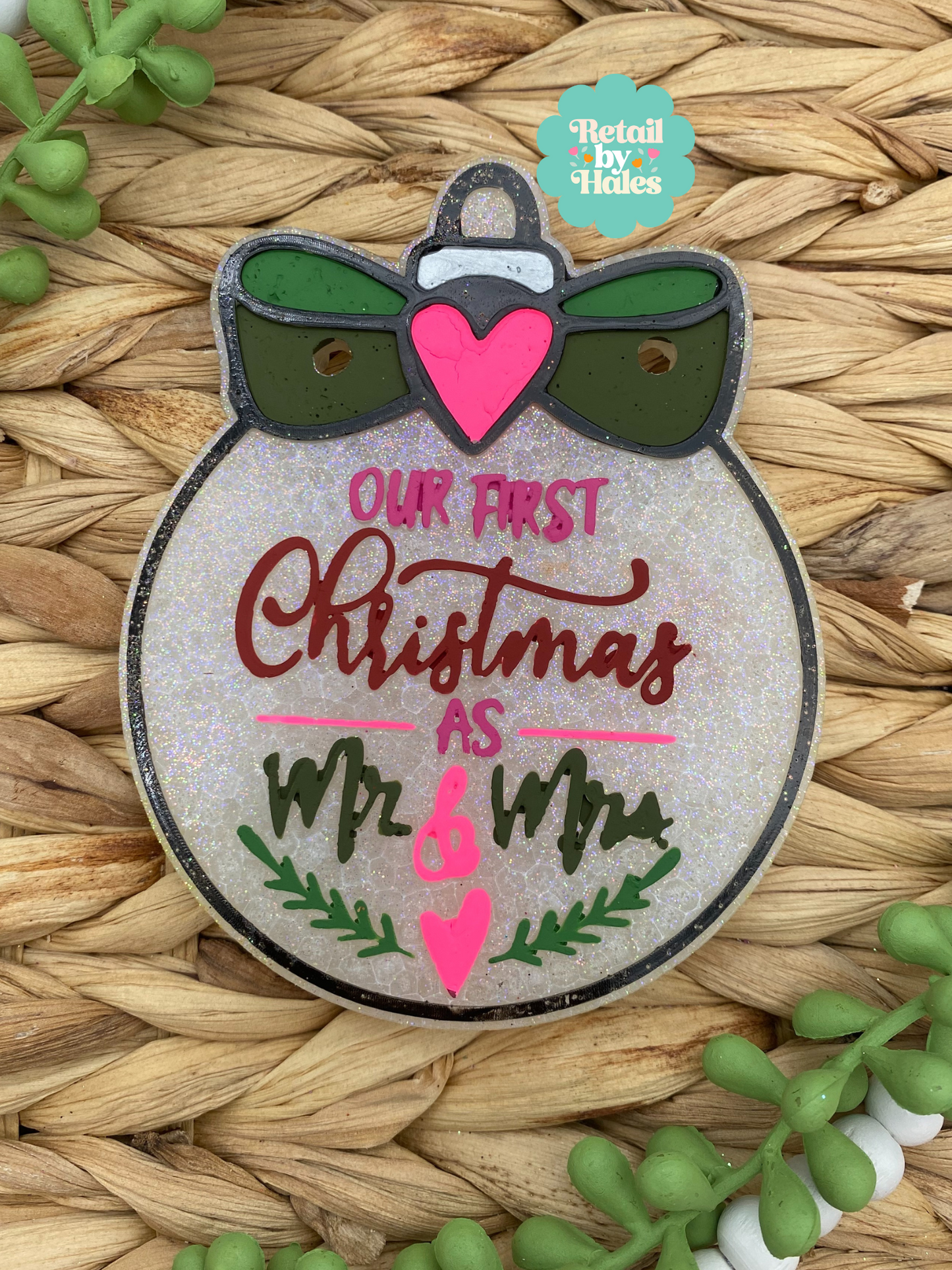 Our First Christmas as Mr. & Mrs. Christmas Ornament Insert Mold