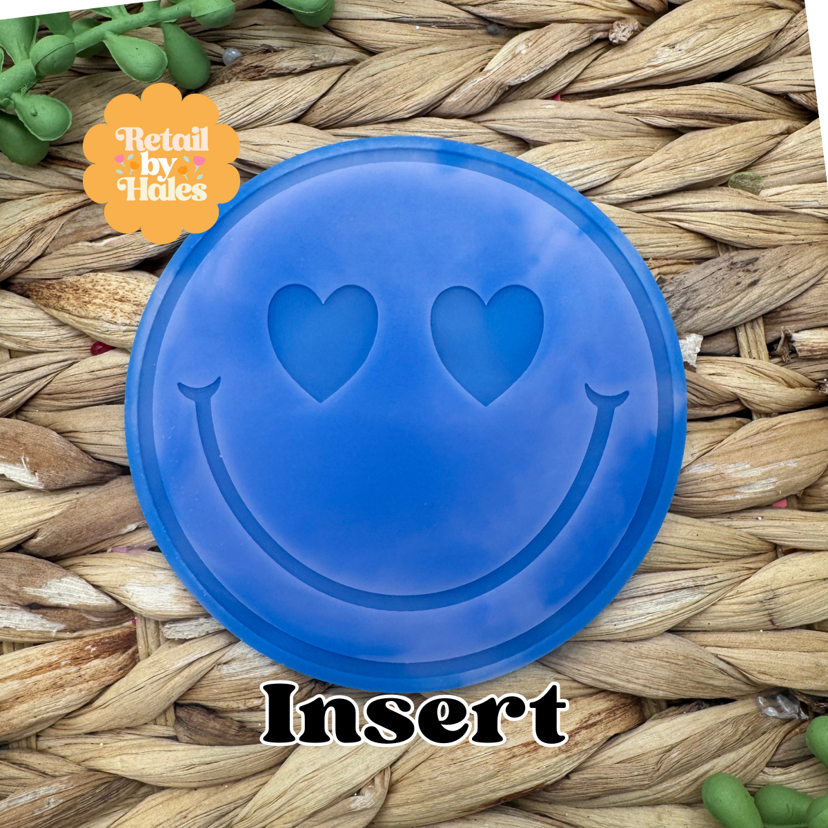 Heart Eye Smile Round Insert for Circle Freshie Mold