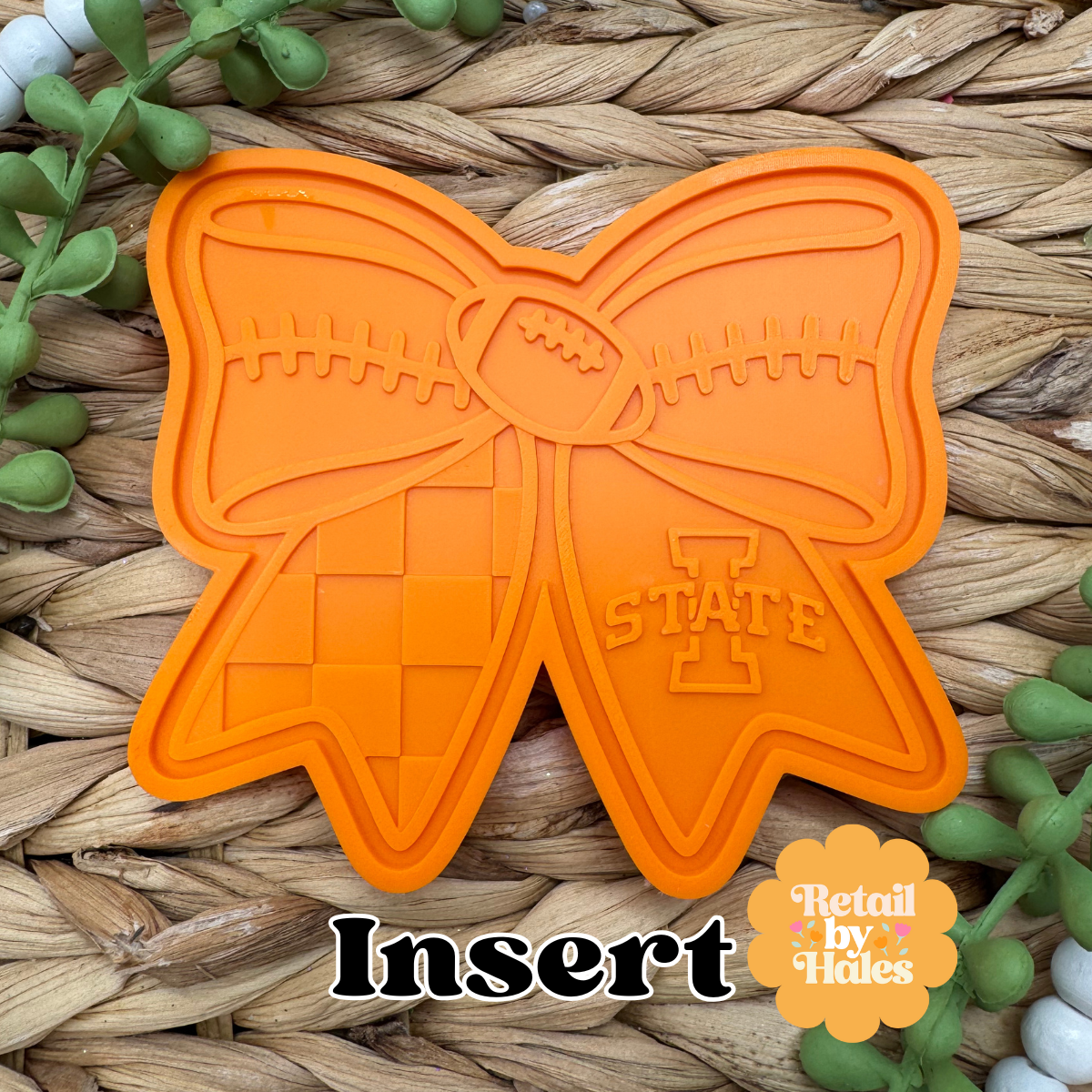 Iowa State Football Bow Insert Freshie Mold