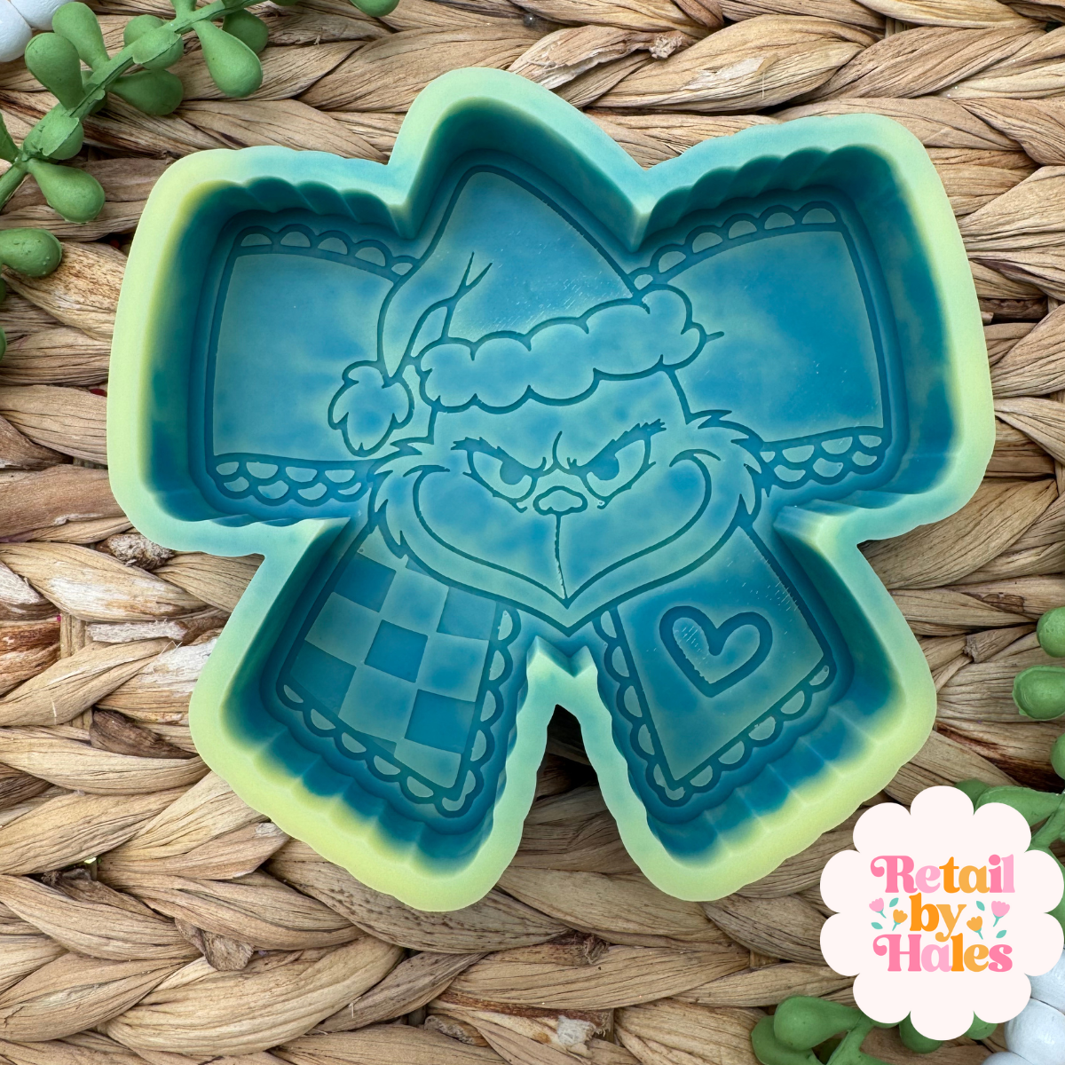 Grouch Bow with Face Freshie Mold