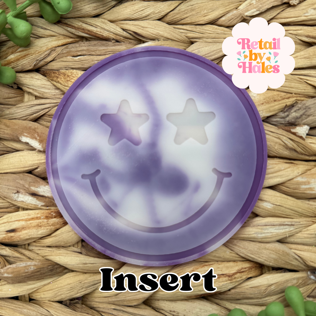 Star Eye Smile Round Insert for Circle Freshie Mold