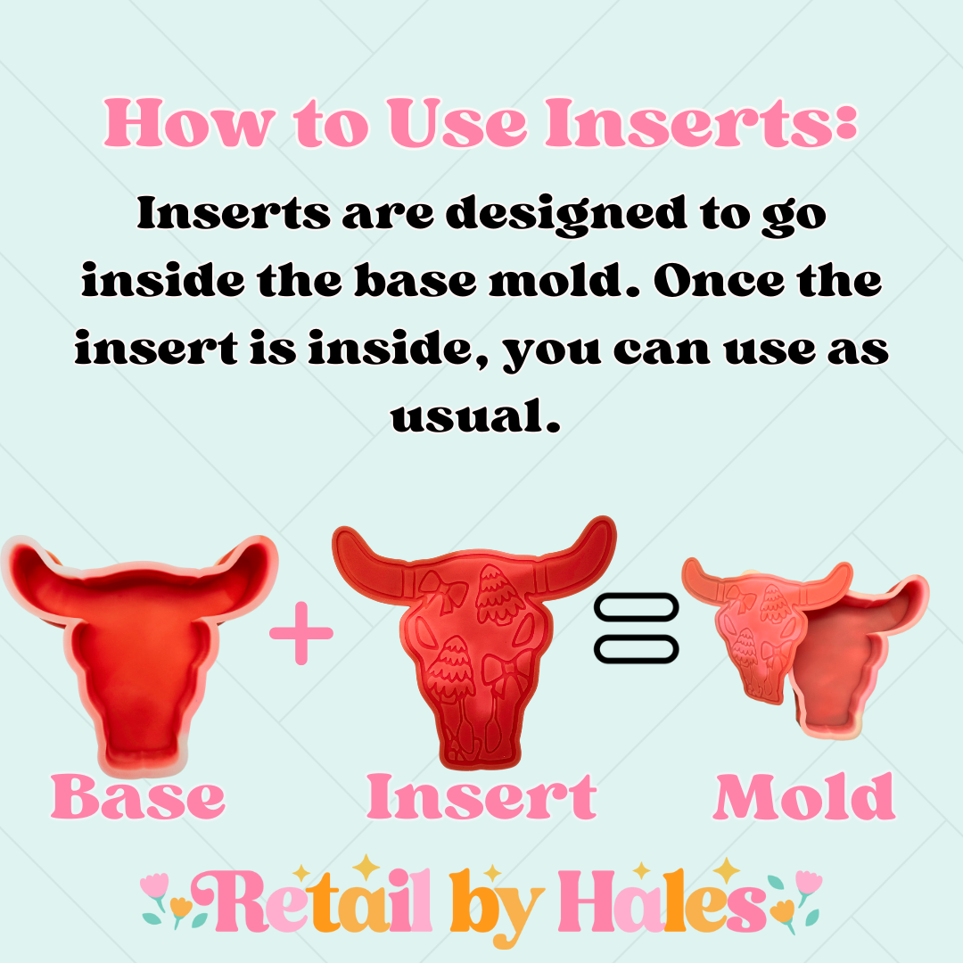 Baby Peen Bull Skull INSERT Freshie Mold