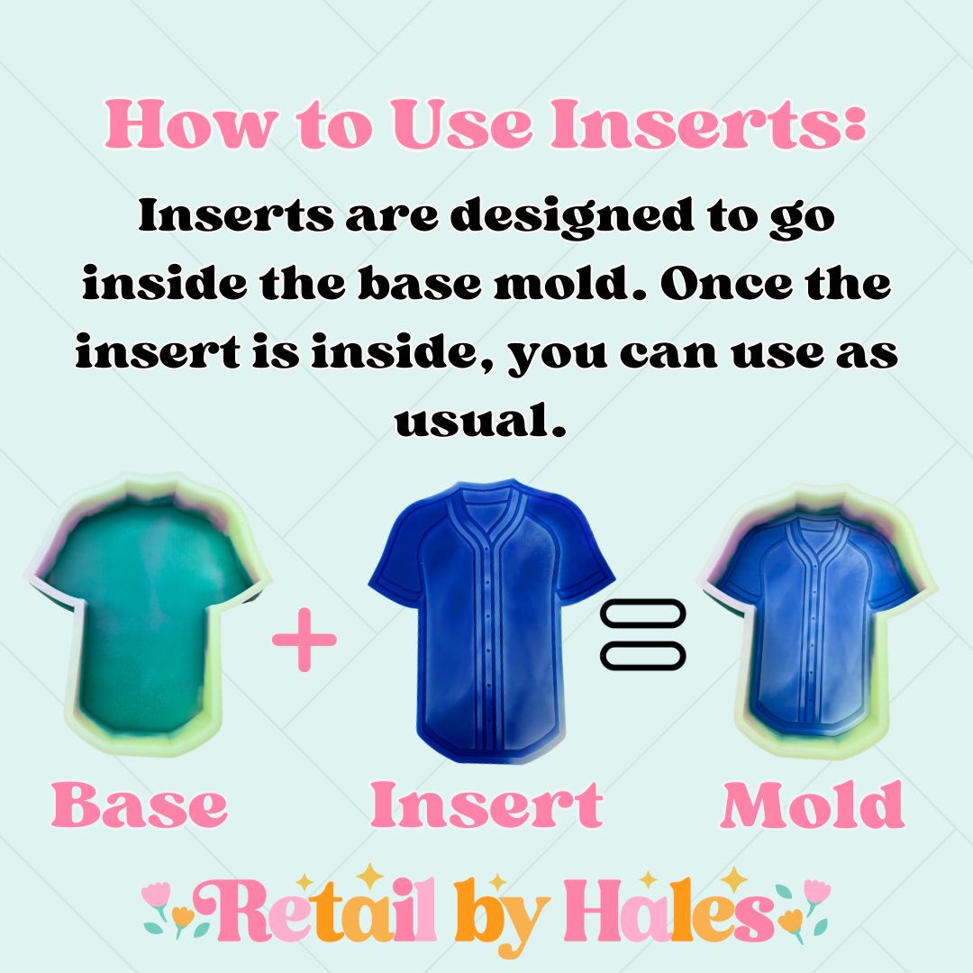 Blank Baseball Jersey Insert Freshie Mold