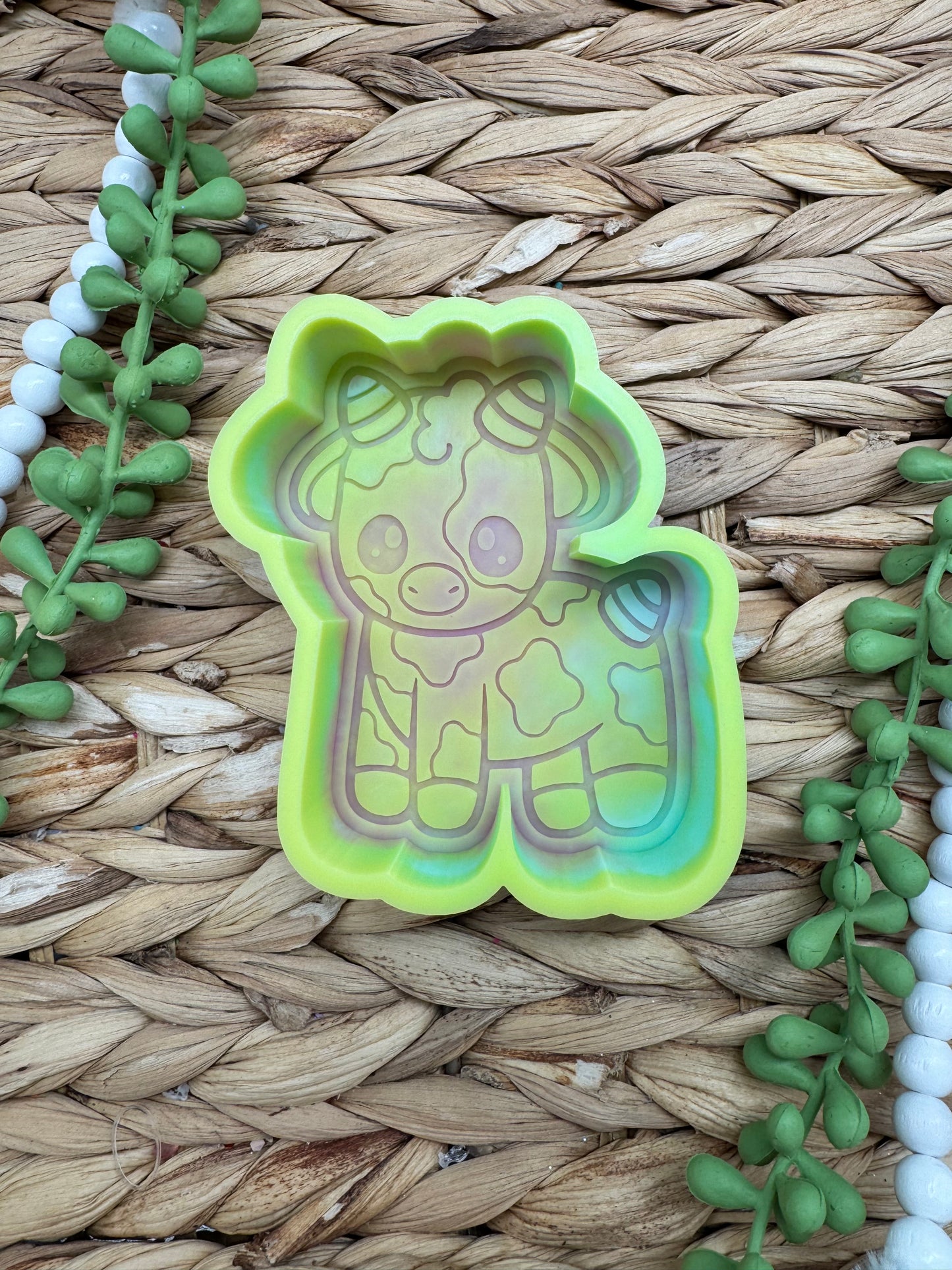 Candy Corn Cow Freshie Mold, western freshie molds, halloween freshie mold, fall freshie mold, food freshie mold, halloween cow mold