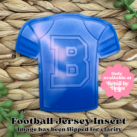 B Varsity Letter Football Jersey Insert Freshie Mold