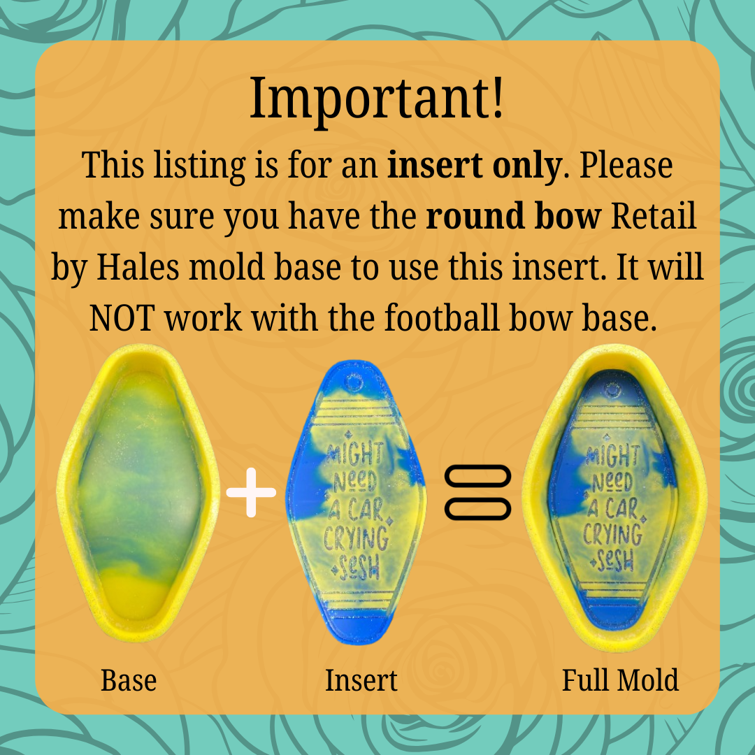 CUSTOM Soccer Bow Insert Freshie Mold