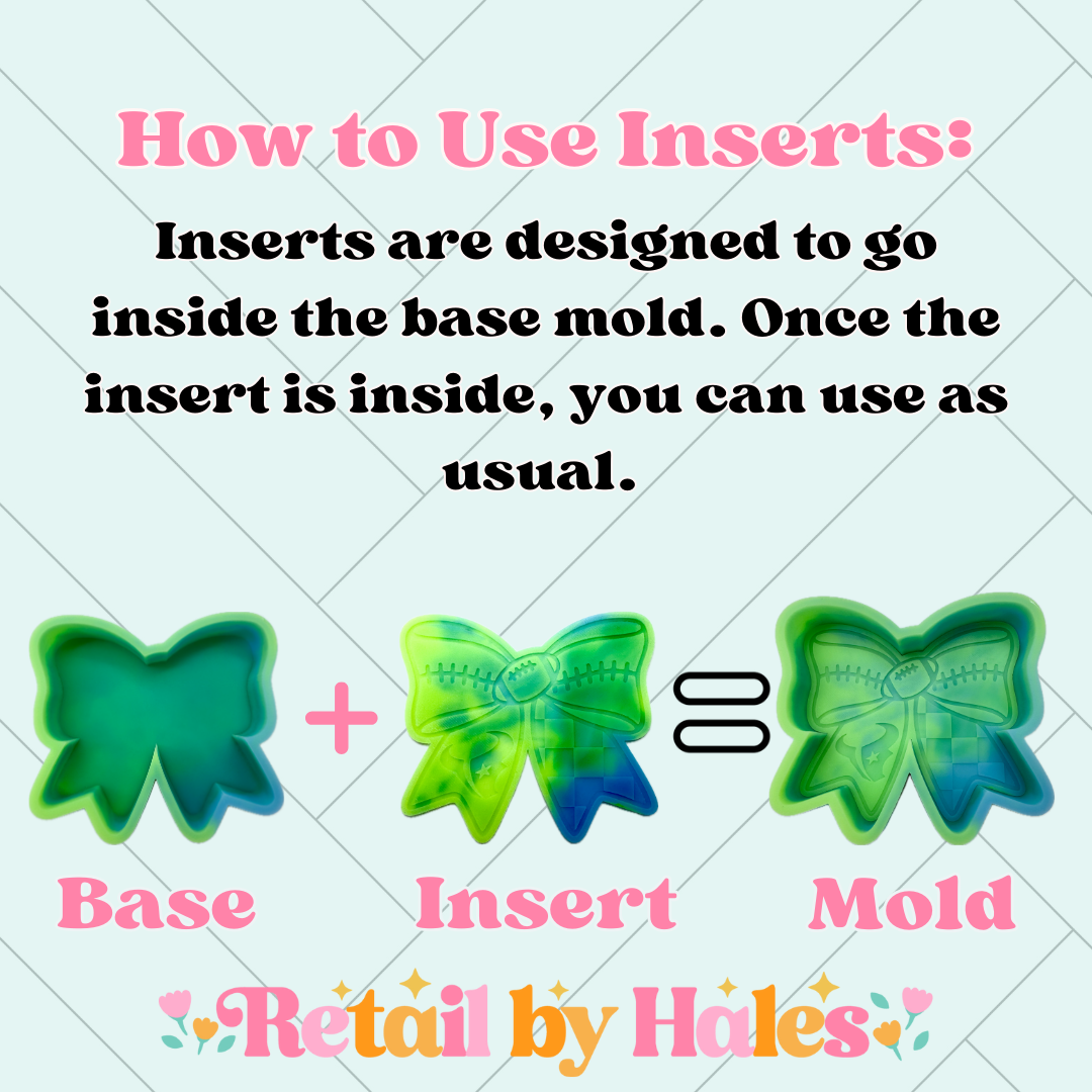 FOOTBALL Bow Base Freshie Mold