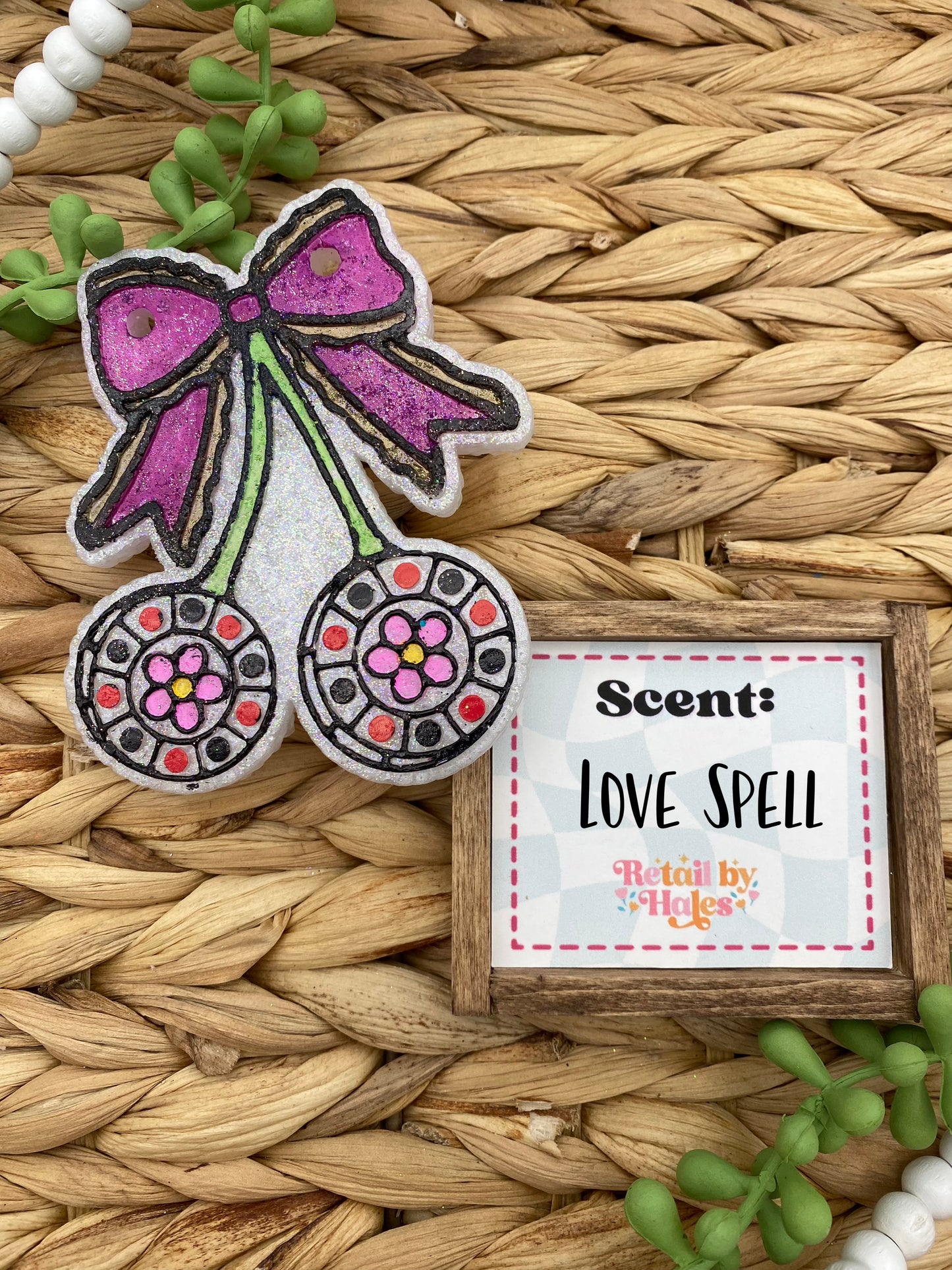 230 -Poker Chip Cherry - Love Spell - flowers, poker, cherry, playing cards