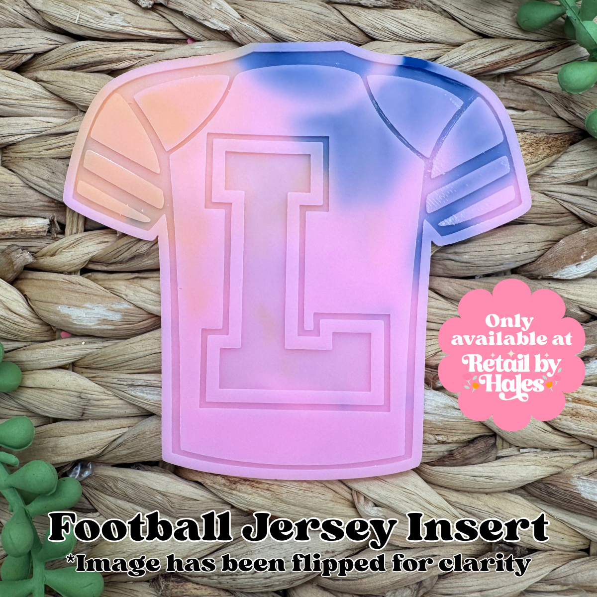 L Varsity Letter Football Jersey Insert Freshie Mold