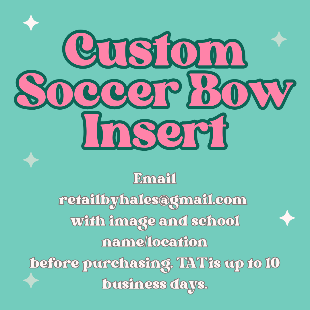 CUSTOM Soccer Bow Insert Freshie Mold