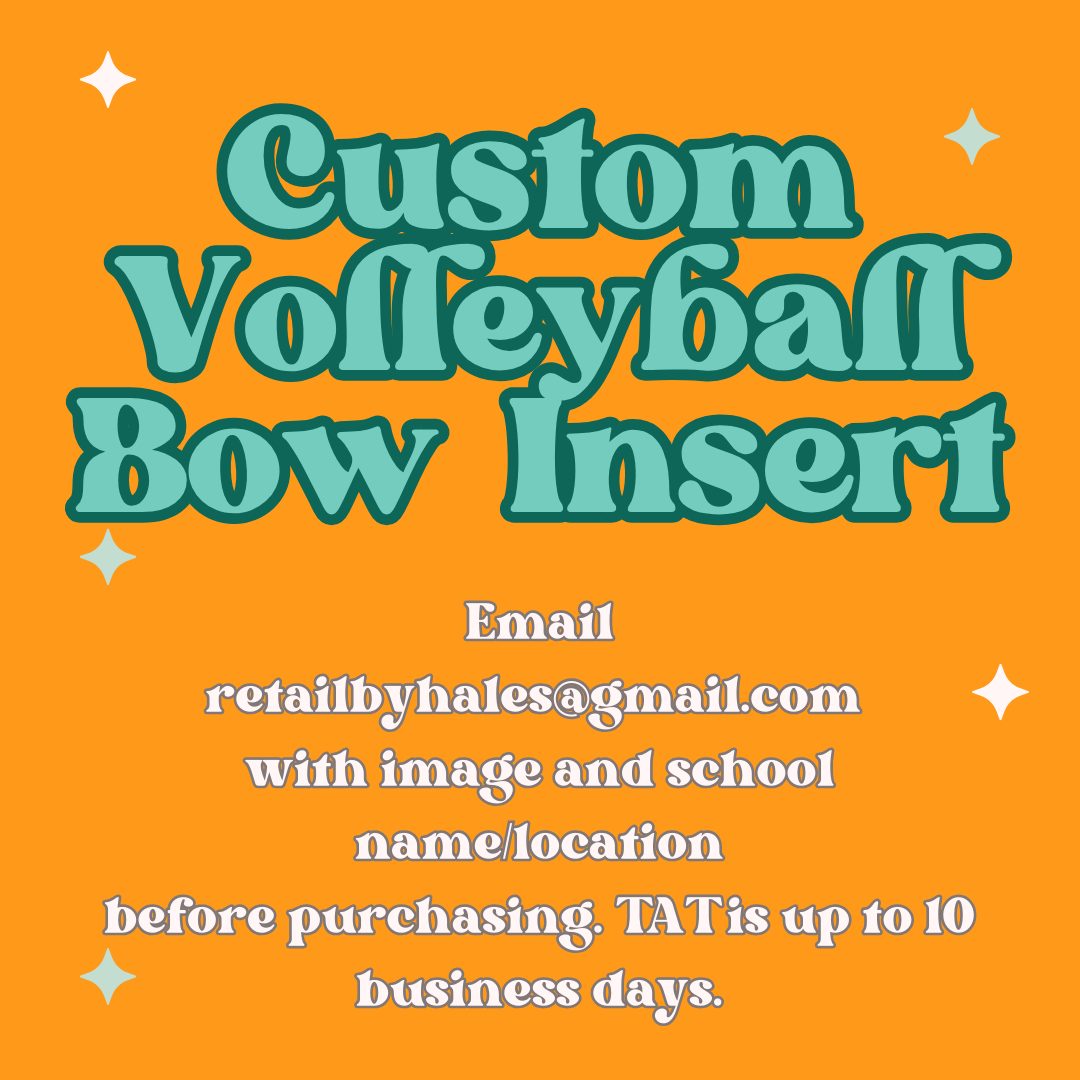 CUSTOM Volleyball Bow Insert Freshie Mold