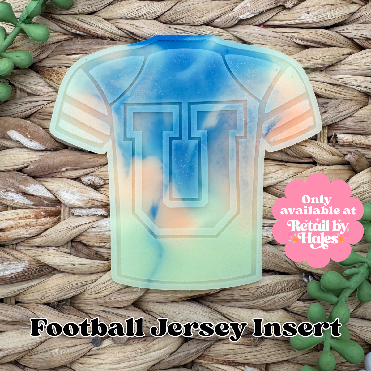 U Varsity Letter Football Jersey Insert Freshie Mold