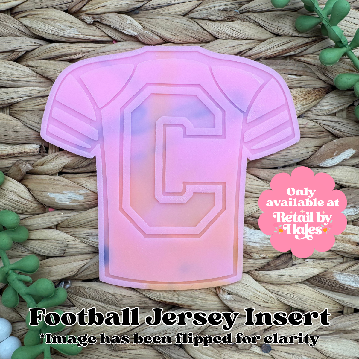 C Varsity Letter Football Jersey Insert Freshie Mold