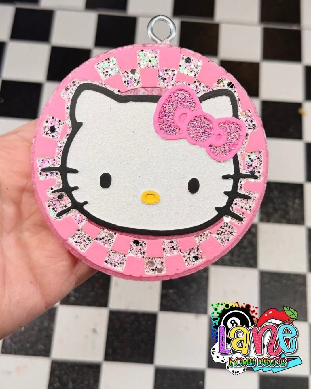 HK Kitty Round Insert for Circle Freshie Mold