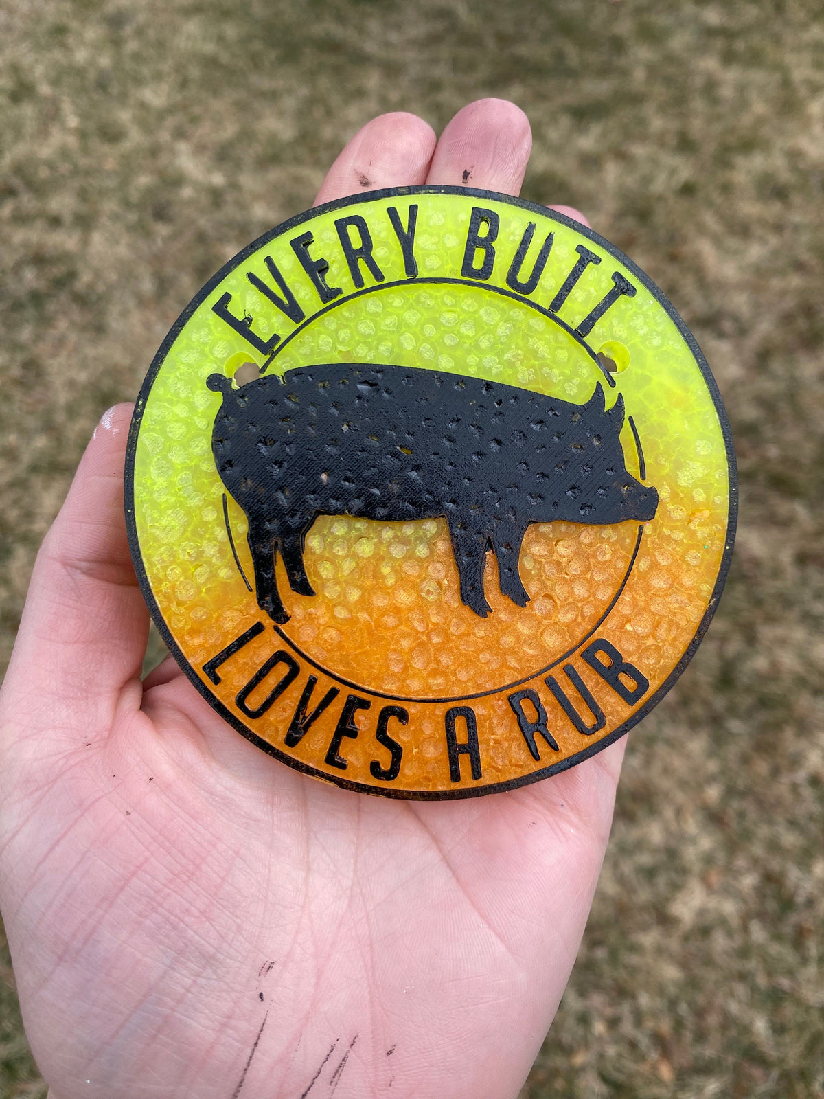 Every Butt Loves a Rub, Meat Smoking Freshie Silicone Mold, fathers day crafts, manly freshie supplies, husband freshie ideas, bestselling