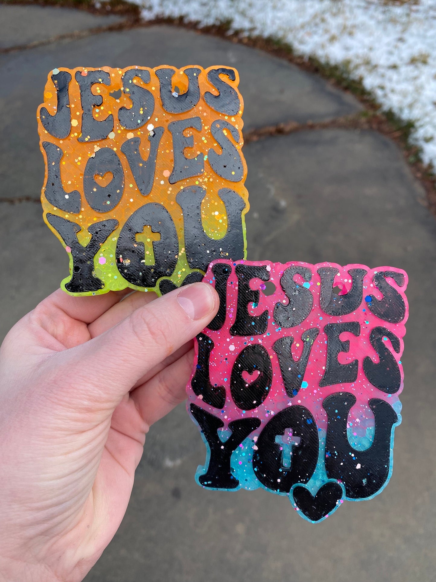 Jesus Loves You Freshie Silicone Mold, aroma bead molds, freshie making supplies, popular freshie molds, best selling freshies, Christian,