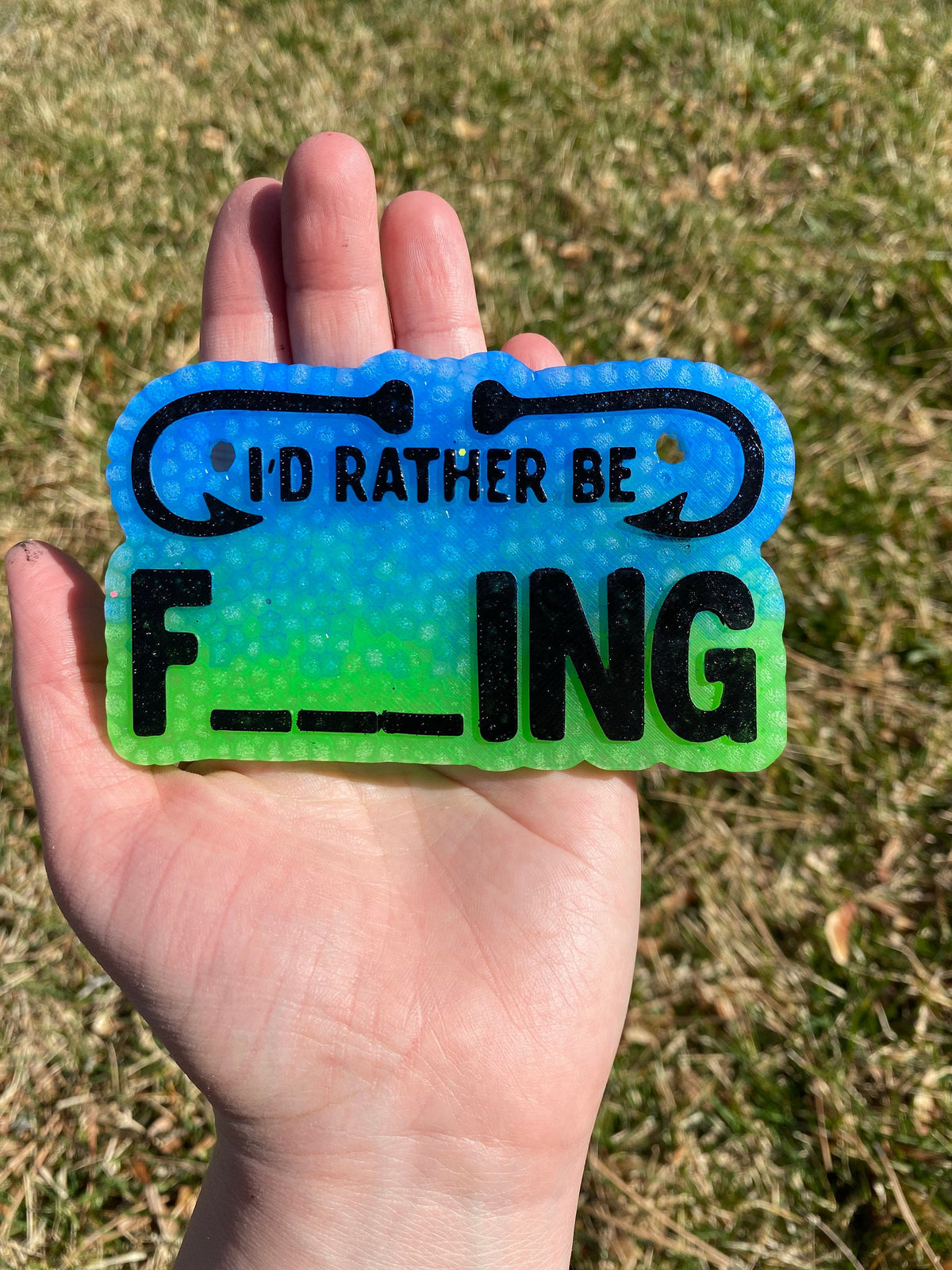 I'd Rather Be Fishing Freshie Mold, freshie supplies, silicone baking mold, freshie molds for men, adult humor freshie mold, dirty humor