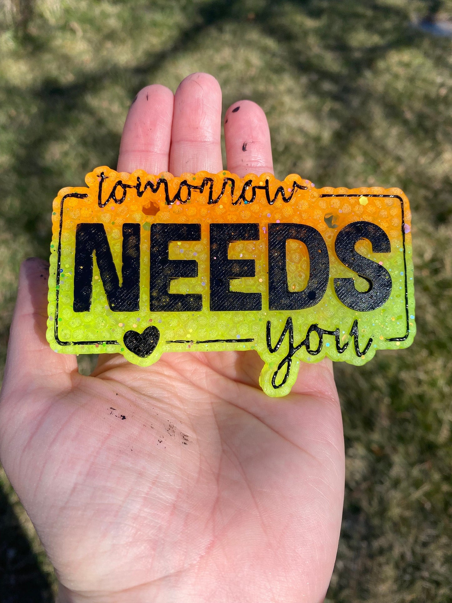 Tomorrow Needs You Freshie Silicone Mold, aroma bead molds, freshie making supplies, popular freshie molds, suicide awareness molds