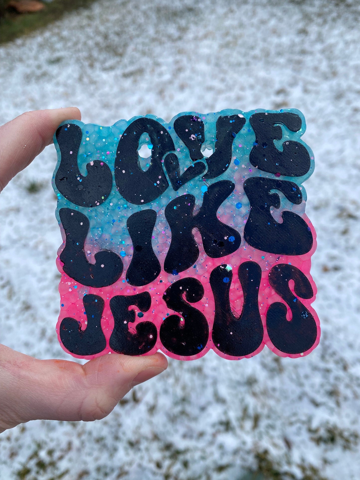 Love Like Jesus Freshie Silicone Mold, aroma bead molds, freshie making supplies, popular freshie molds, best selling freshies, Christian,