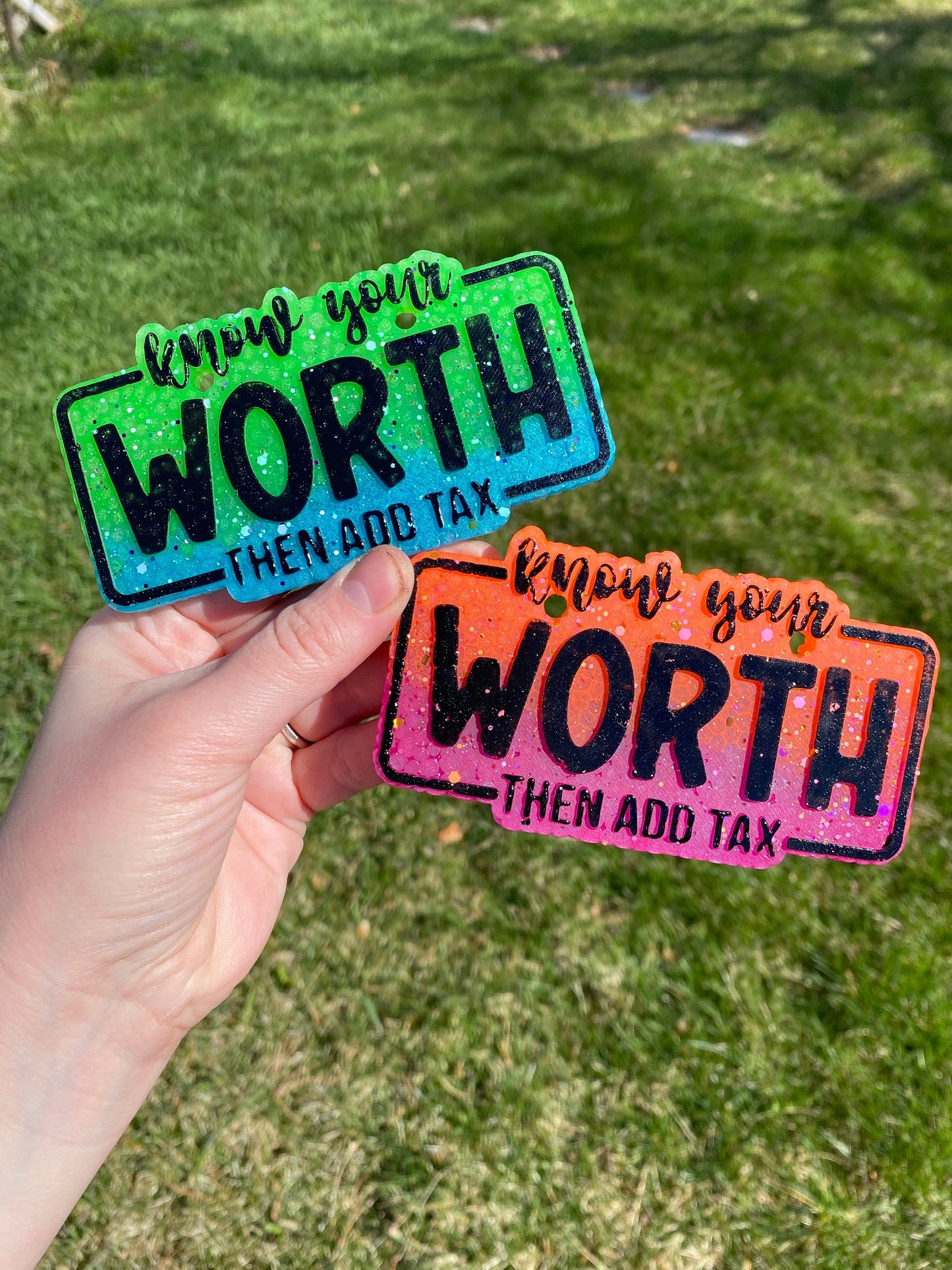 Know Your Worth and Then Add Tax Freshie Silicone Mold, positive aroma bead molds, beginner freshie making supplies, popular freshie molds,