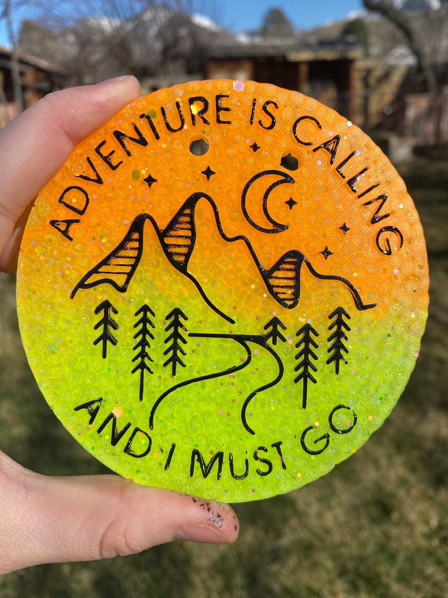 Adventure is Calling Freshie Silicone Mold, freshie making supplies, popular freshie, best selling freshies, summer camping outdoors freshie