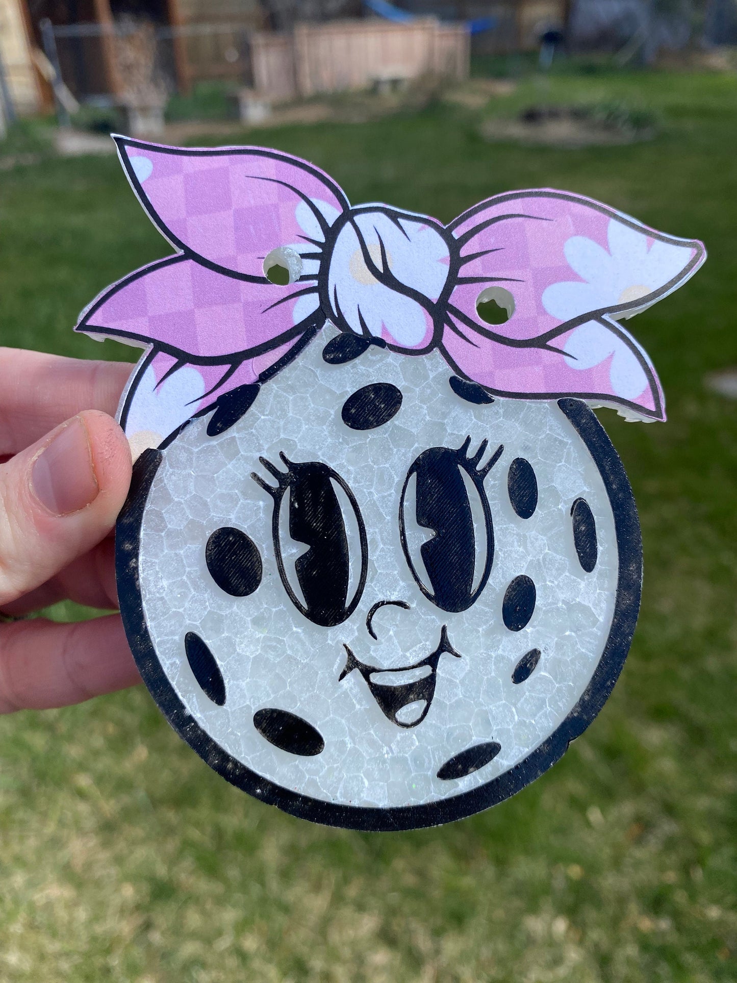 Pickleball with Bow Freshie Silicone Mold, sport aroma bead molds, cardstock molds, best selling freshies, pickleball with bow freshie mold,