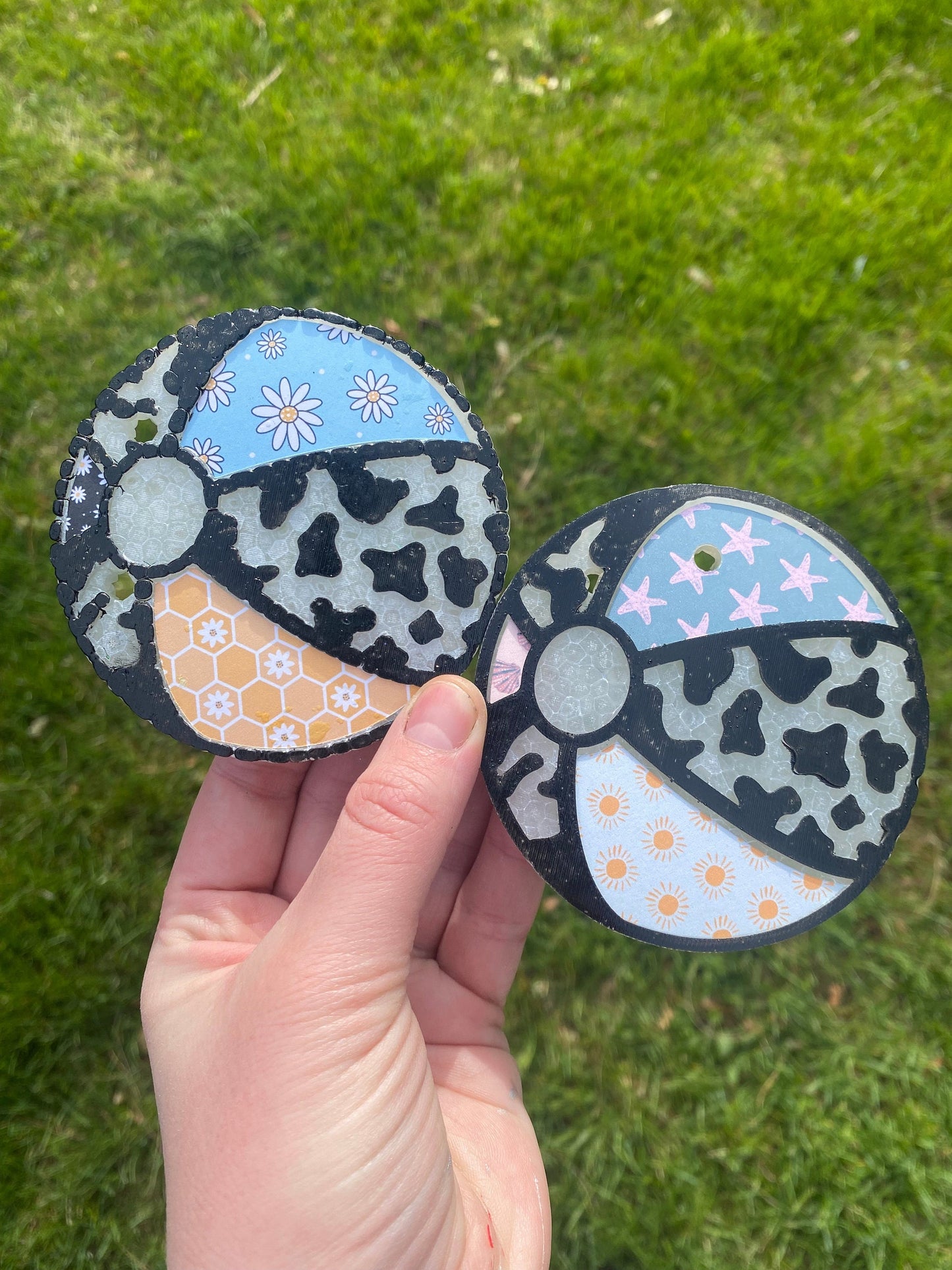 Cow Print Beach Ball Mold, Summer Freshie Molds, Sun Freshie Mold, Beach Silicone Mold, Easy Cardstock Molds for Beginners, Popular Molds