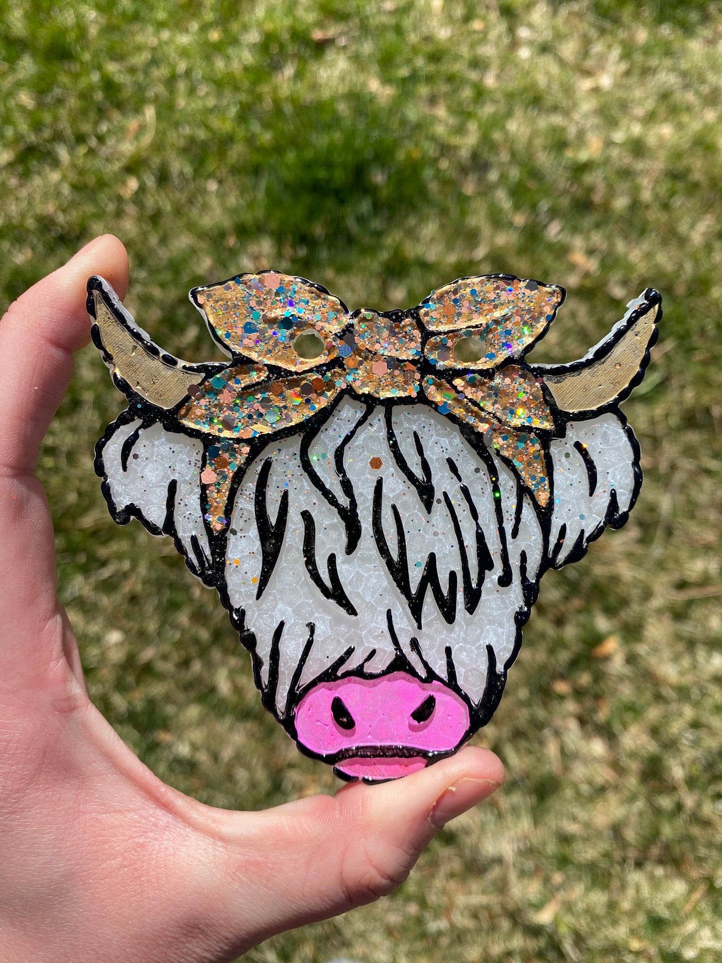 Highland Cow Freshie Mold, cardstock silicone molds, freshie molds for men, western freshie molds, country molds, best selling freshie mold