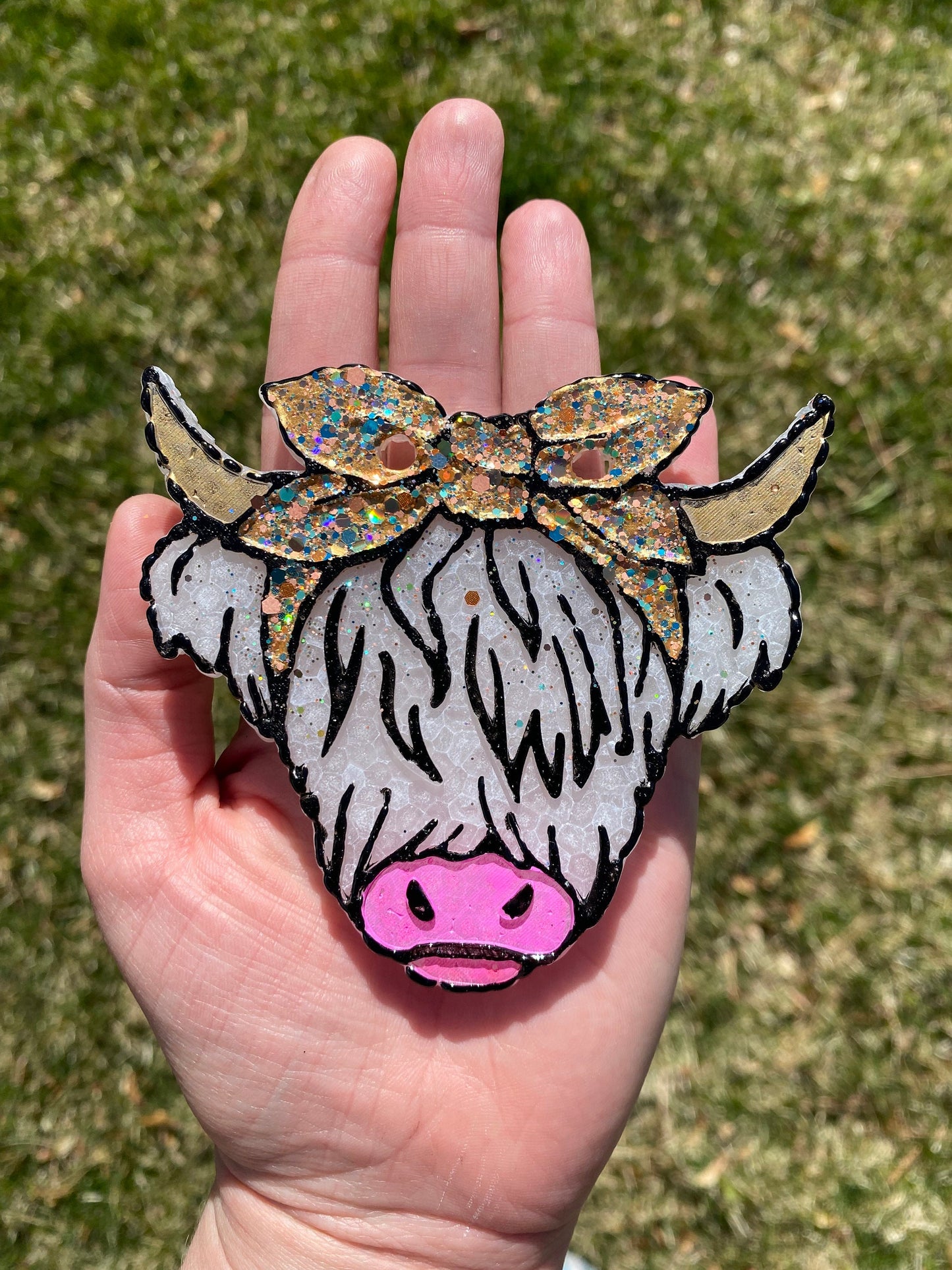 Highland Cow Freshie Mold, cardstock silicone molds, freshie molds for men, western freshie molds, country molds, best selling freshie mold