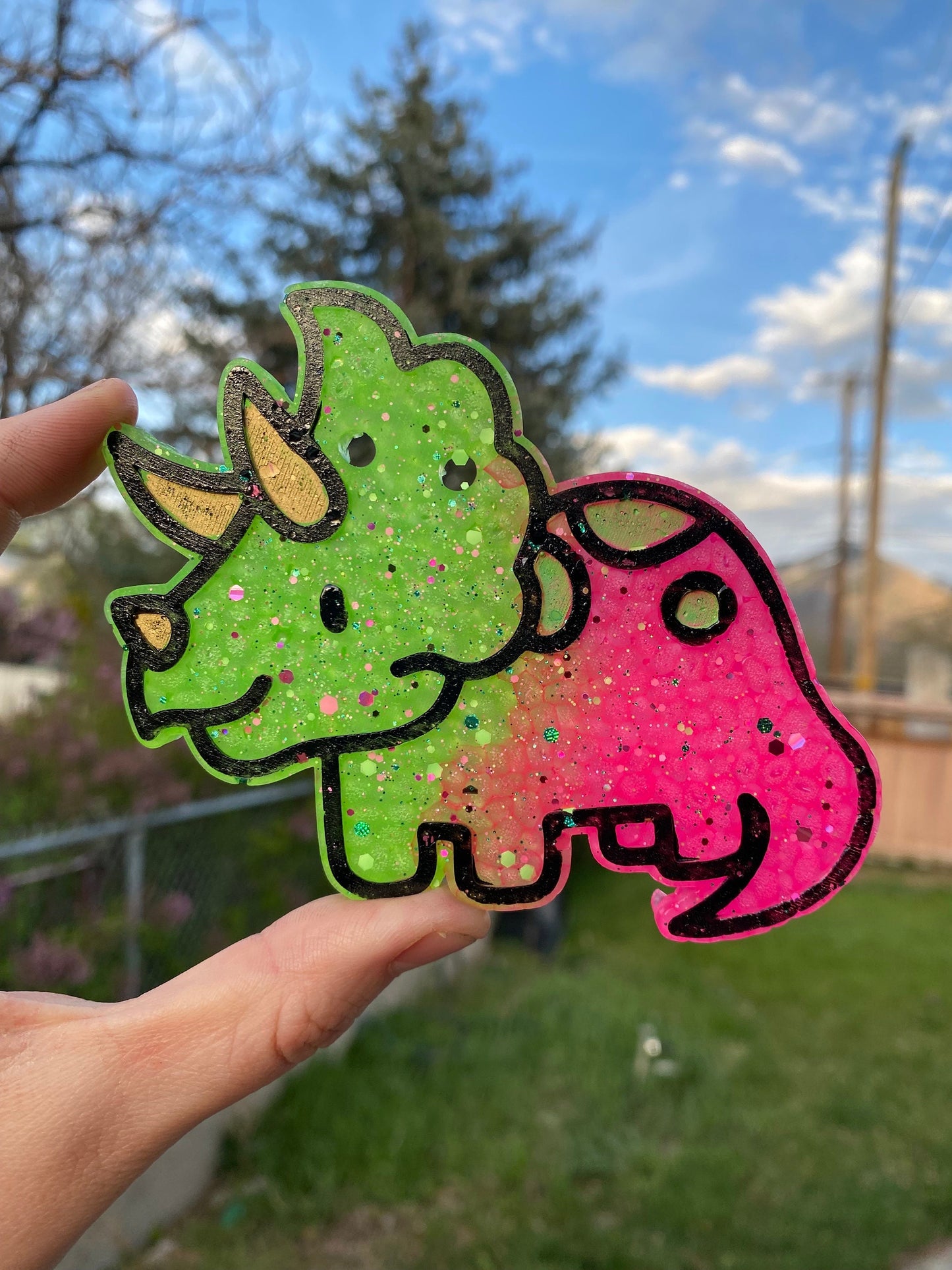 Triceratops Freshie Silicone Mold, aroma bead molds, freshie making supplies, animal freshie mold, bestselling freshie molds, dinosaur