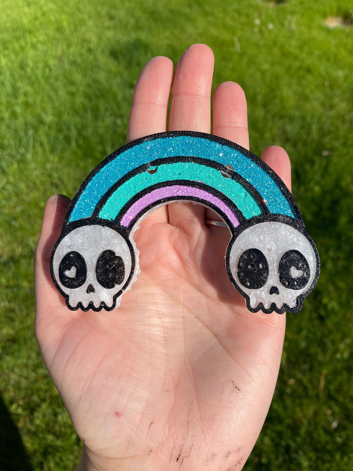Skull Rainbow Mold, Cute Halloween Freshie Mold, Popular Halloween Freshie Mold, Skull Silicone Mold, Boho Halloween Freshie Mold