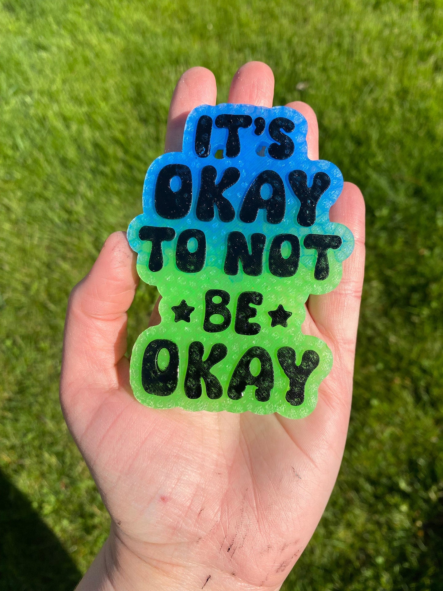 It's Okay to Not Be Okay Mold, Mental Health Freshie Mold, Depression Freshie Mold, Uplifting Freshie Mold, Mental Health Awareness Silicone