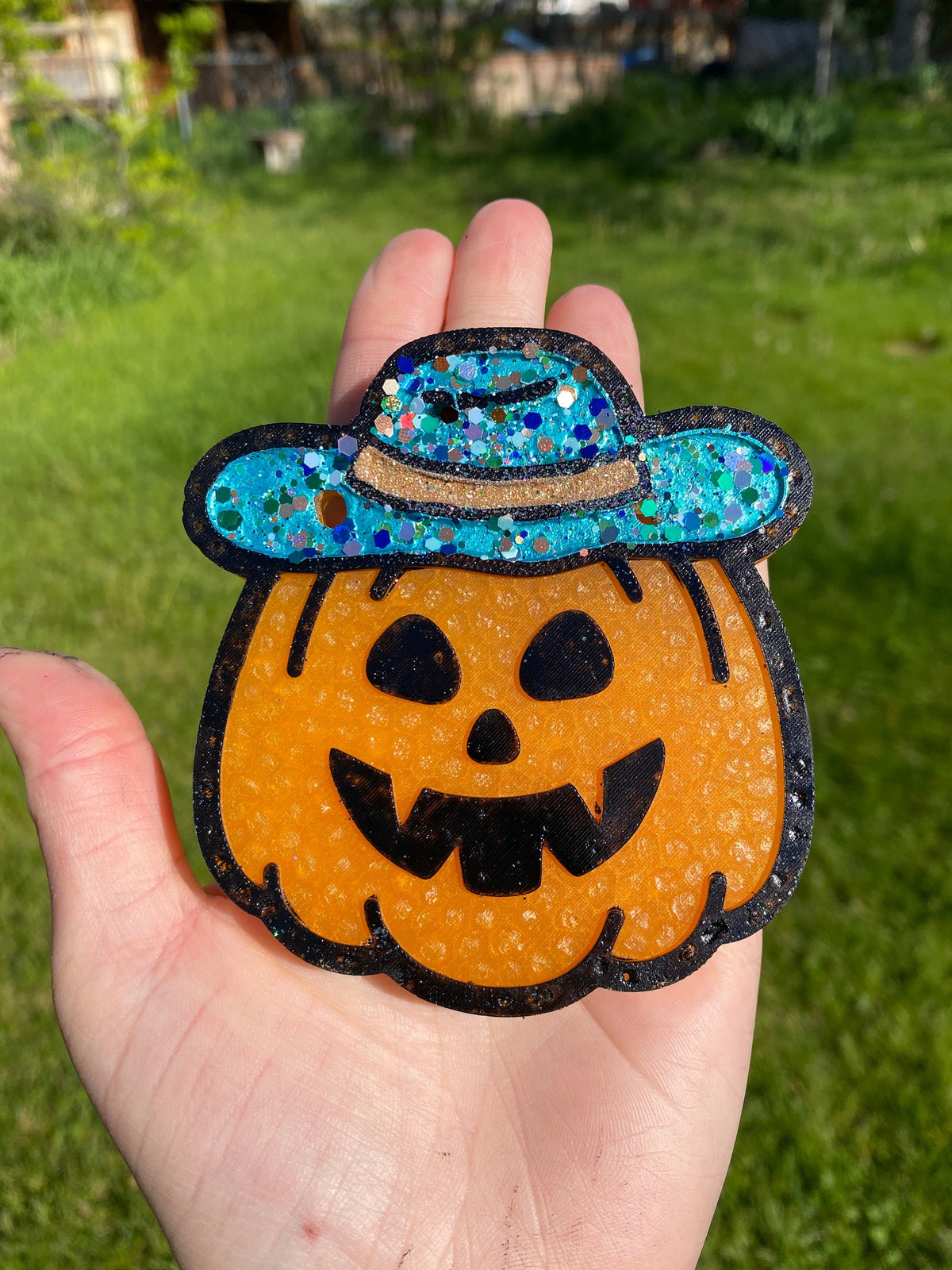 Cowboy Jack-o-lantern Pumpkin Mold, Halloween Freshie Mold, Fall Freshie Mold, Ghost Silicone Mold, Coffee Shop Freshie Mold, Spooky Mold