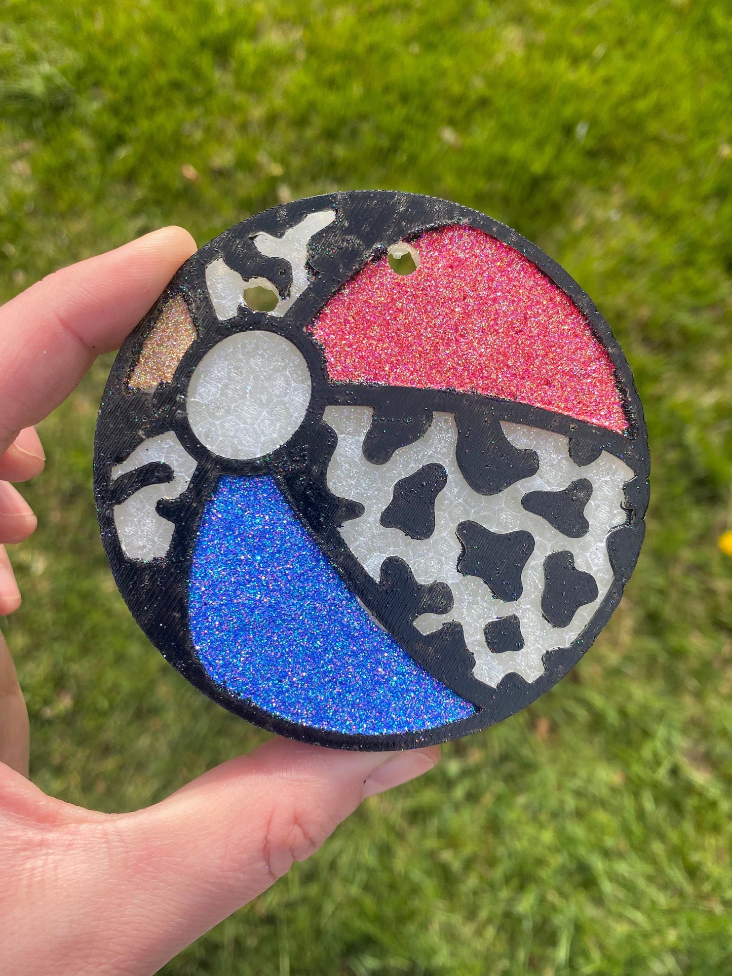 Cow Print Beach Ball Mold, Summer Freshie Molds, Sun Freshie Mold, Beach Silicone Mold, Easy Cardstock Molds for Beginners, Popular Molds