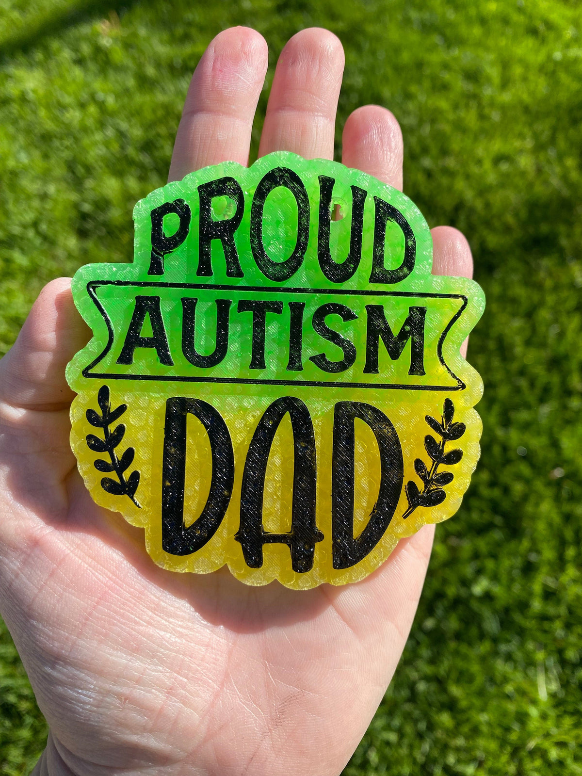 Proud Autism Dad Mold, Autism Awareness Silicone Mold, Neurodivergent Freshie mold, autism freshie mold, high quality freshie mold