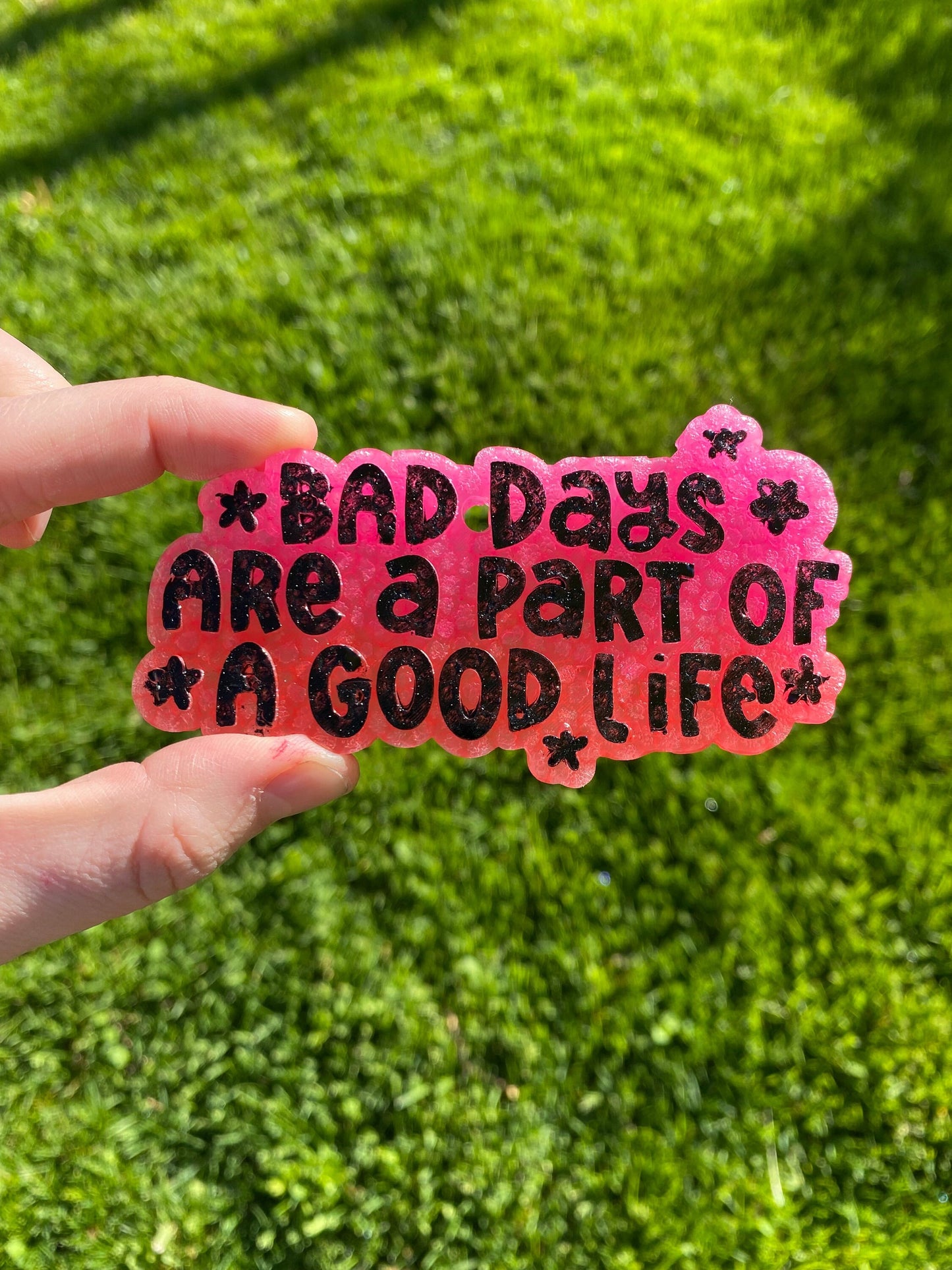 Bad Days Are Part of a Good Life Mold, positive aroma bead molds, beginner freshie making supplies, popular freshie molds, self affirmation