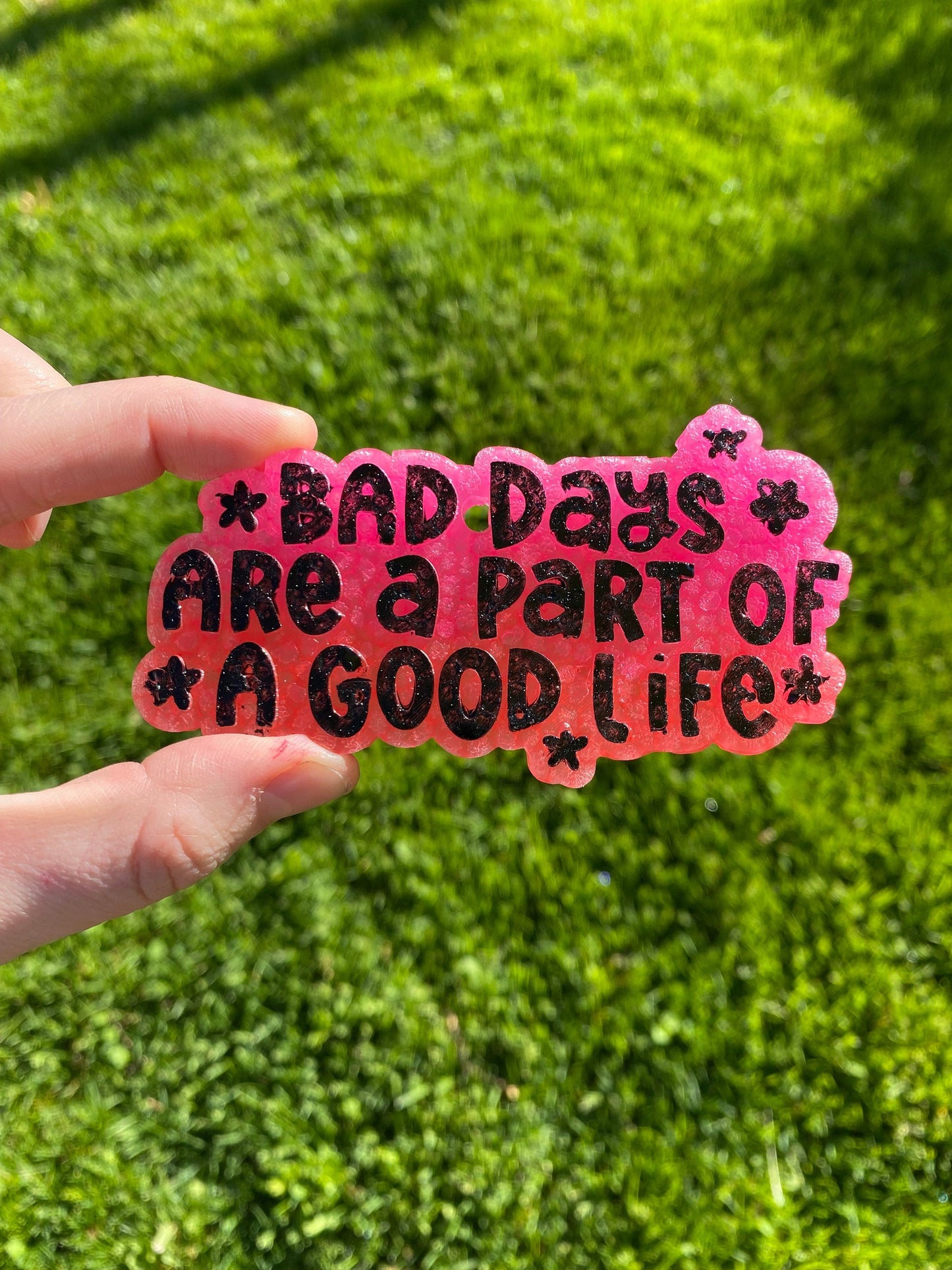 Bad Days Are Part of a Good Life Mold, positive aroma bead molds, beginner freshie making supplies, popular freshie molds, self affirmation
