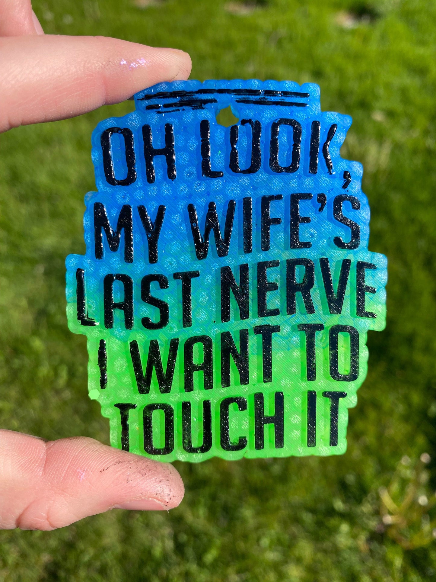 My Wife's Last Nerve Mold, Funny Husband Freshie Mold, Dad Joke Silicone Mold, Father's Day Molds, Freshie Molds for Men, Freshie supplies