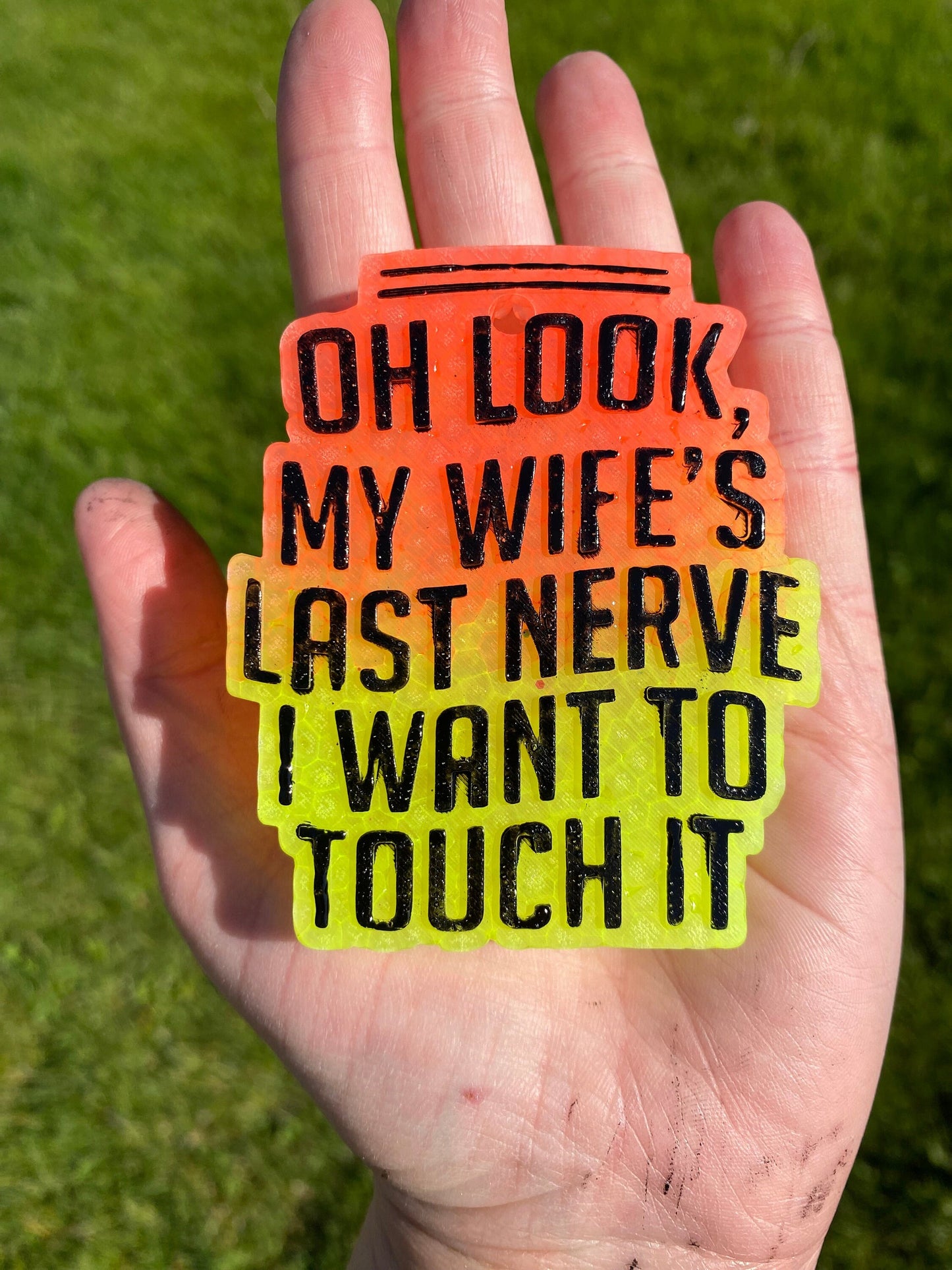 My Wife's Last Nerve Mold, Funny Husband Freshie Mold, Dad Joke Silicone Mold, Father's Day Molds, Freshie Molds for Men, Freshie supplies