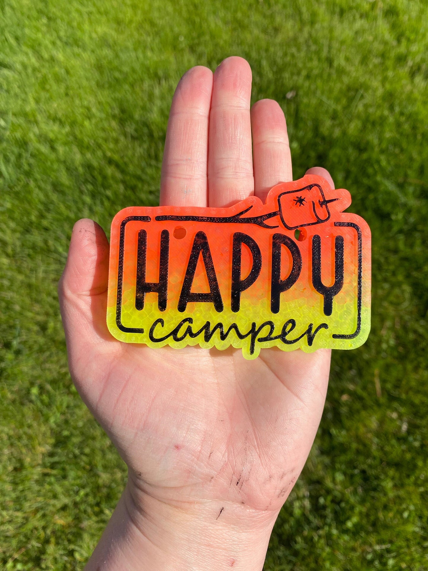Happy Camper Marshmallow Roasting Stick Mold, Camping Freshie Molds, Summer Silicone Mold, Roasting Marshmallow Freshie mold, outdoors silic