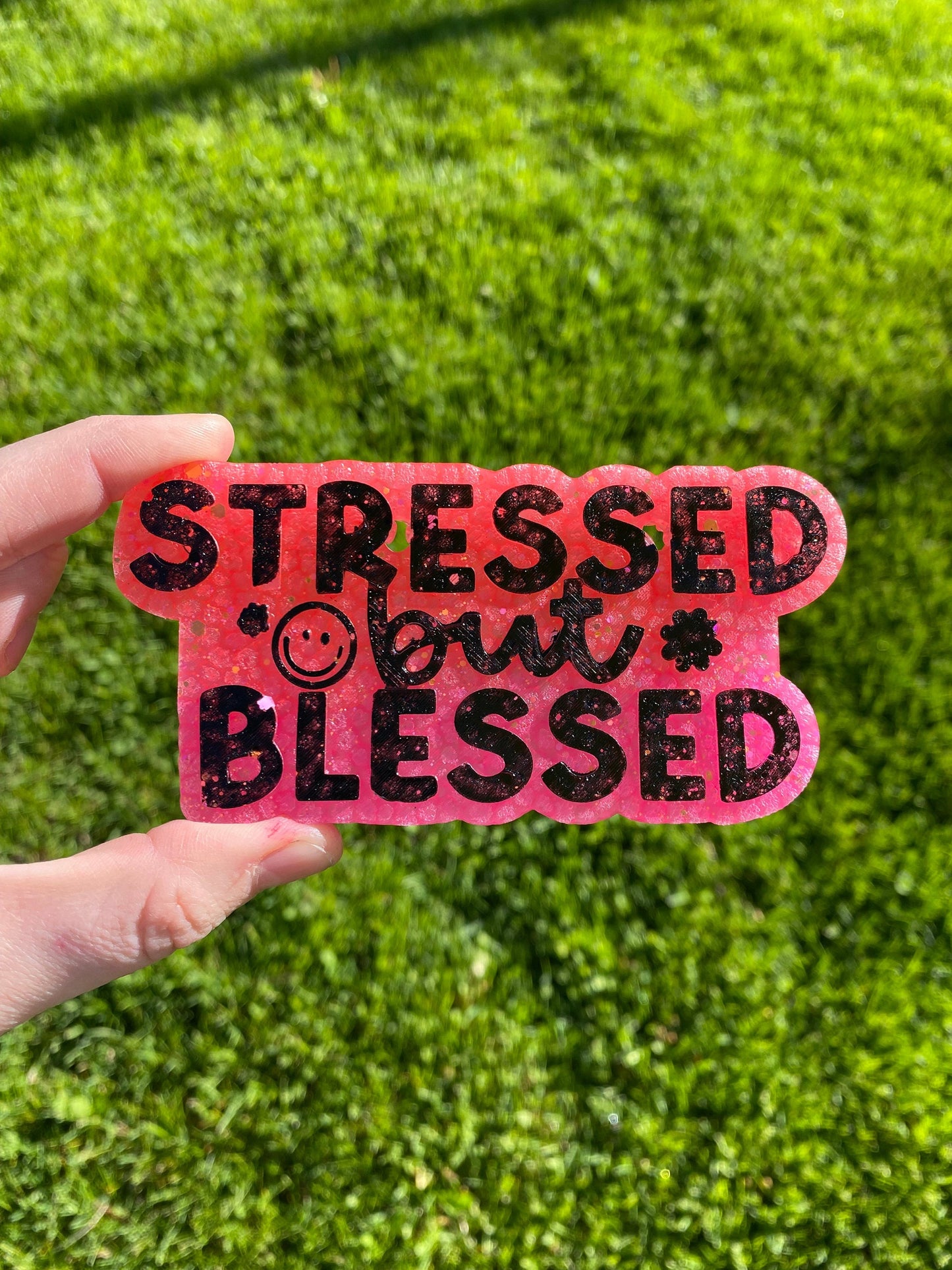 Stressed but Blessed Mold, religious freshie making supplies, popular freshie molds, best selling freshies, god is good freshie mold,