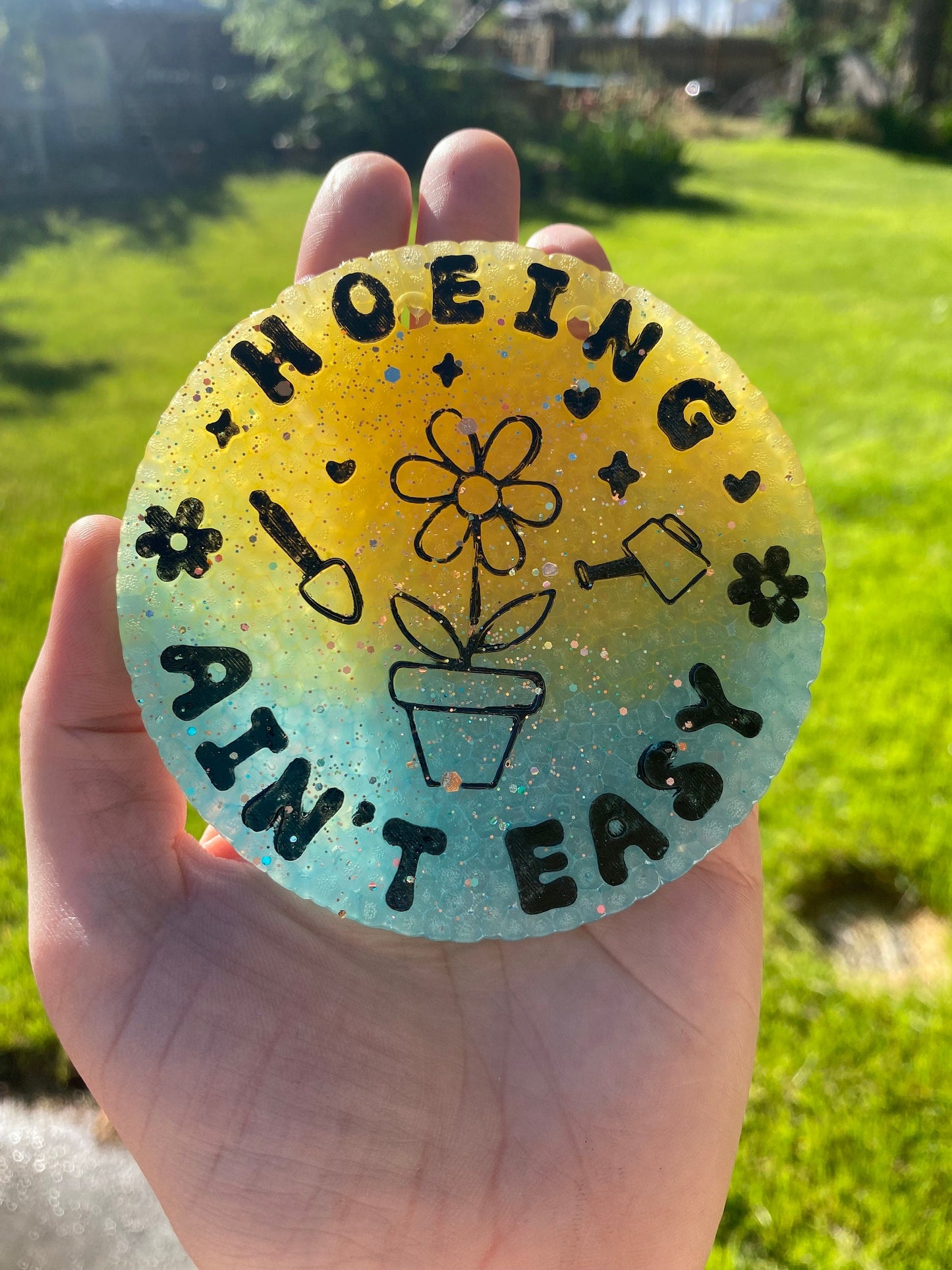 Hoeing Ain't Easy Mold, Gardening Freshie Mold, Summer Freshie Mold, Adult Humor Freshie Mold, Funny Freshie Molds