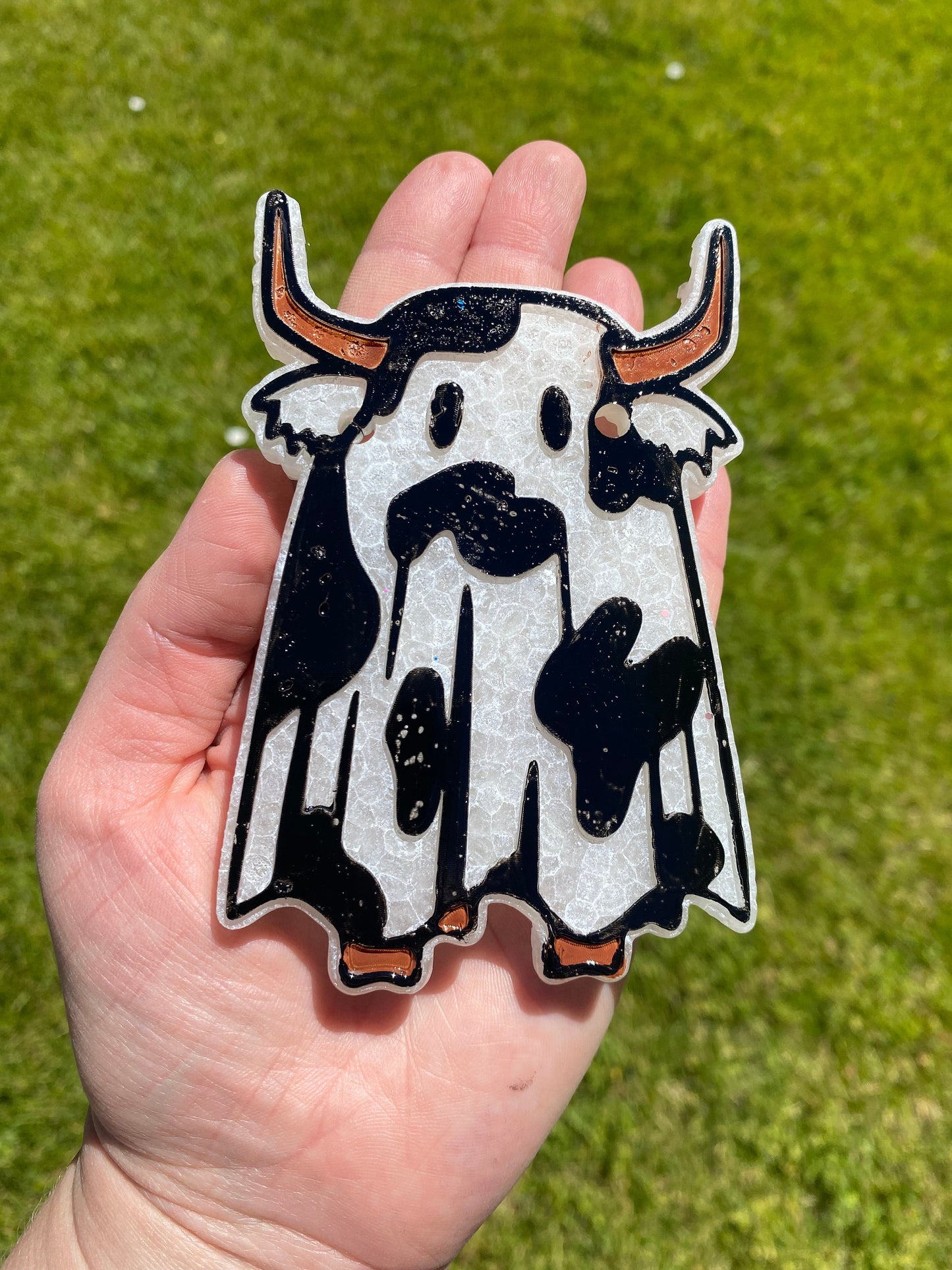 Cow Ghost Freshie Mold, Halloween Freshie Mold, Fall Freshie Mold, Western Spooky Silicone Mold, Autumn Freshie Mold, Farm fall molds,