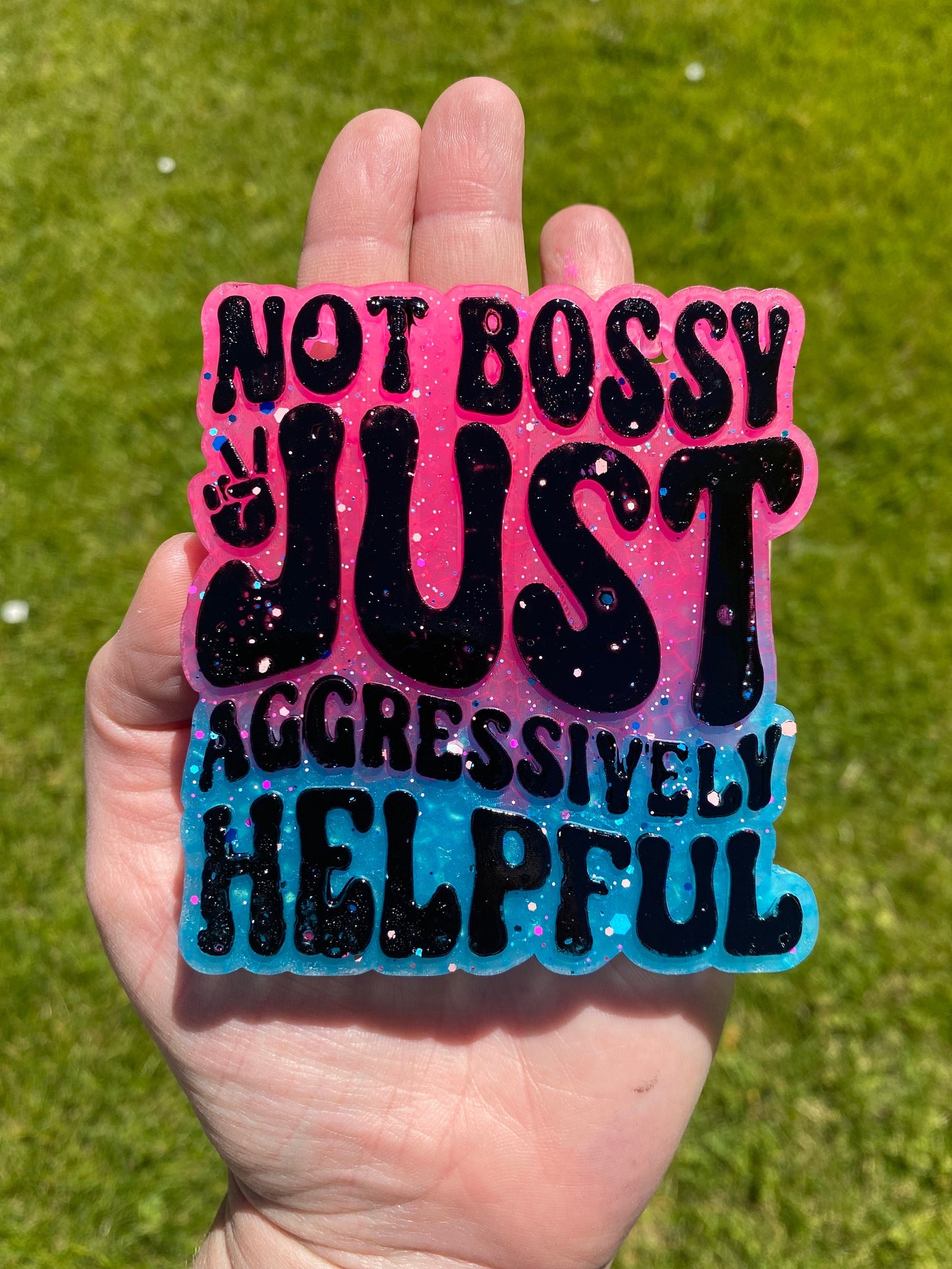 Not Bossy Just Aggressively Helpful Freshie Silicone Mold, adult humor freshie supplies, popular freshie molds, best selling freshies