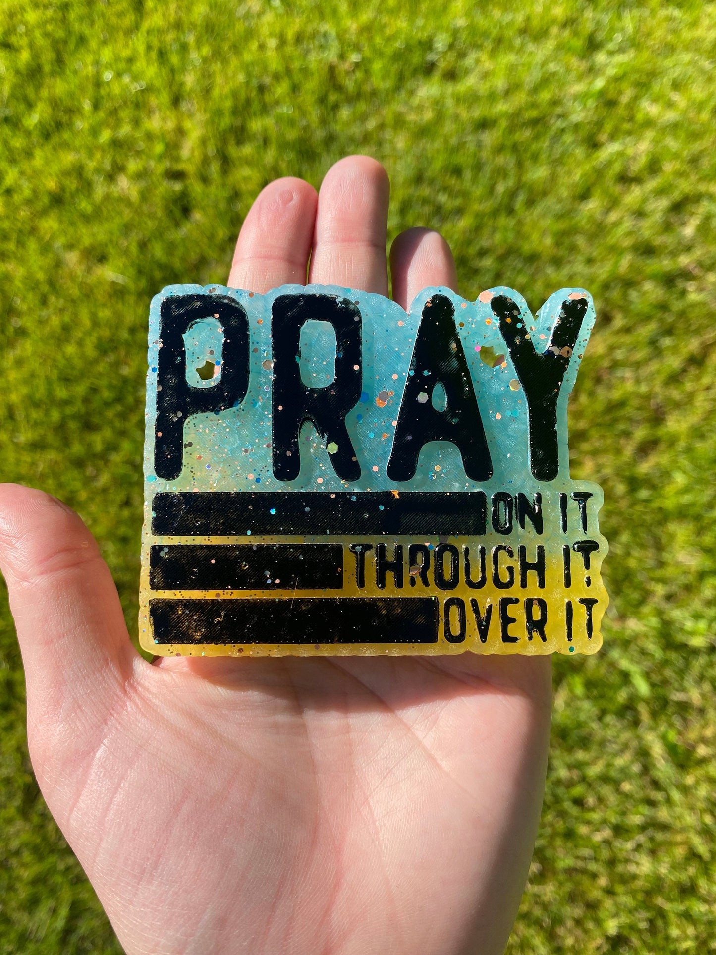 Pray Freshie Mold, Pray On It Through It Over It, Christian Freshie Mold, Religious Molds, Freshie Molds for Church, Jesus Loves You Mold